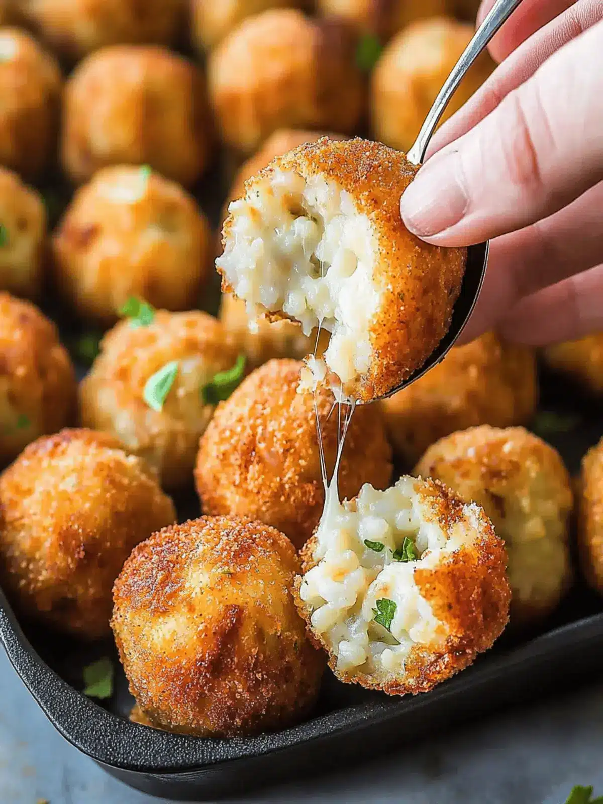 Cheesy Italian Arancini Balls