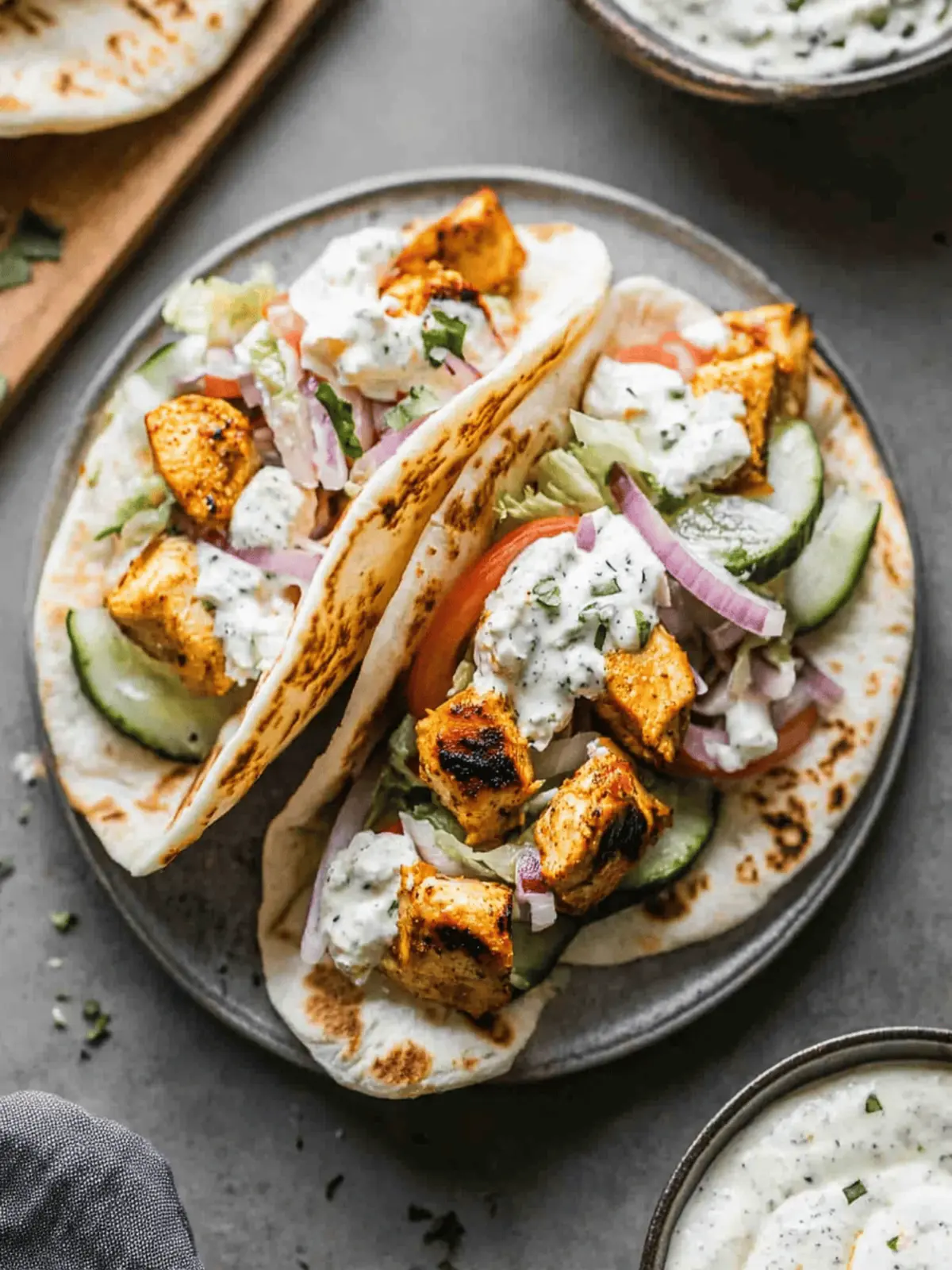 Mouthwatering Chicken Gyros with Easy Homemade Tzatziki