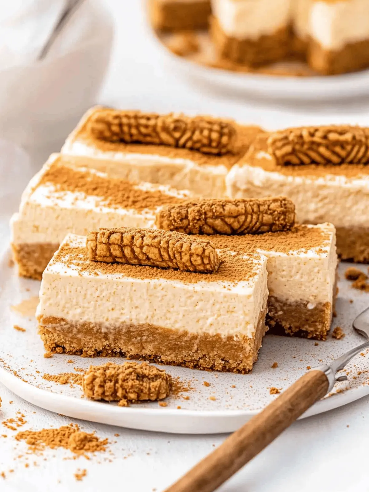 No bake Biscoff cheesecake bars