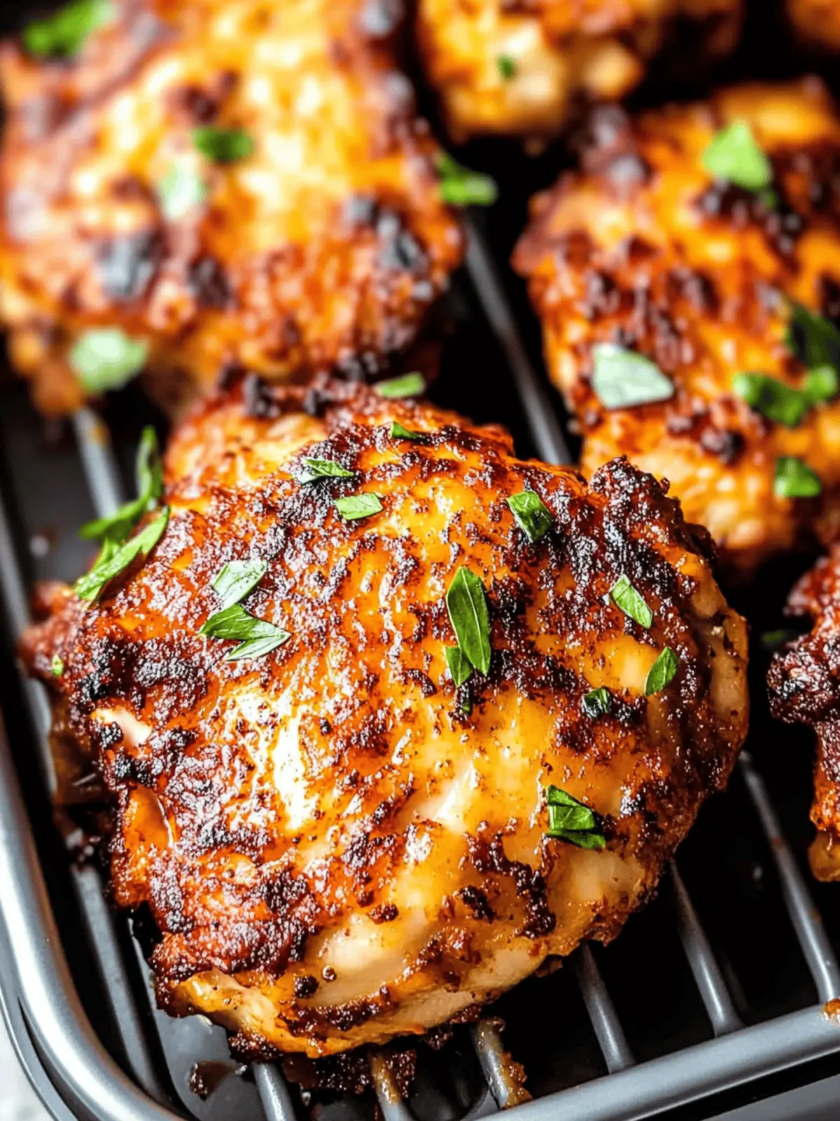 Crispy Air Fryer Chicken Thighs with Garlic Spice Magic