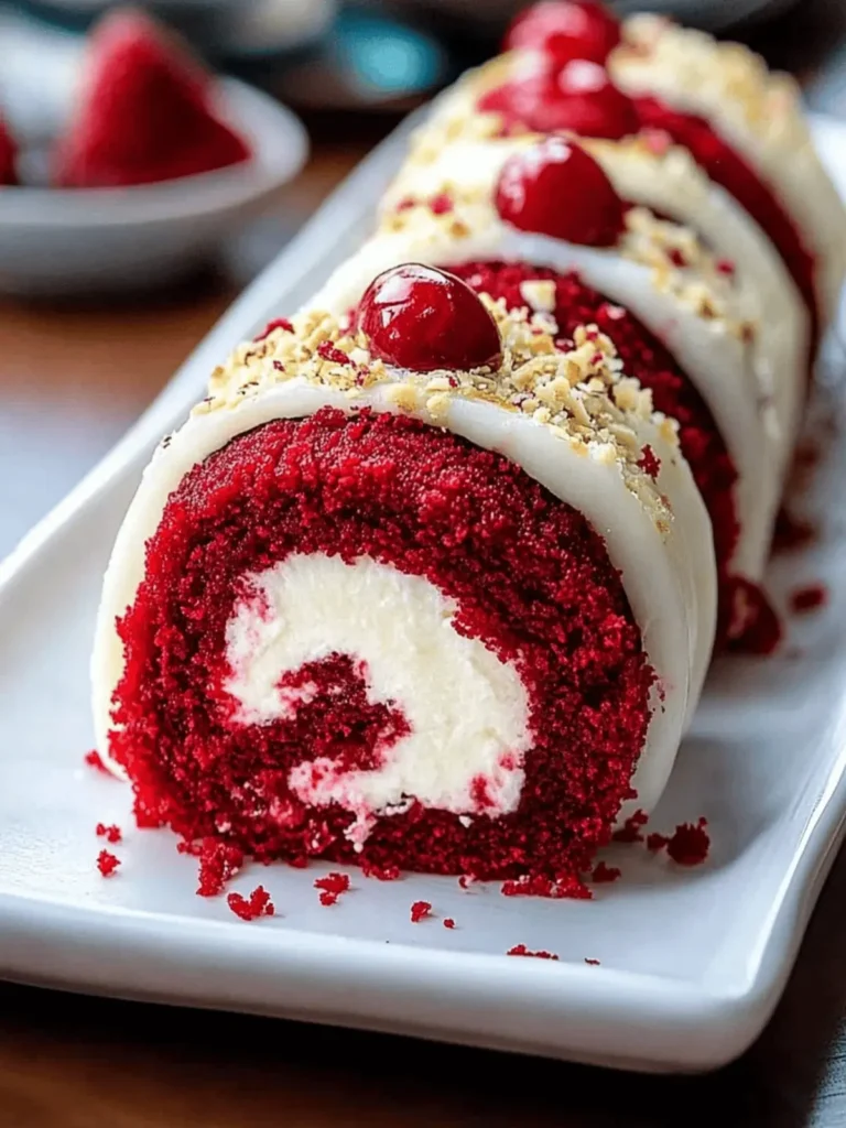 Red Velvet Cheesecake Sushi Roll Dessert