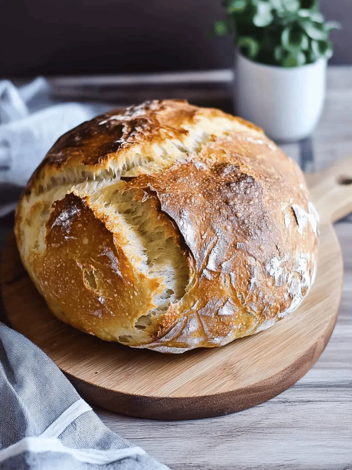 Instant Pot No Knead Artisan Bread