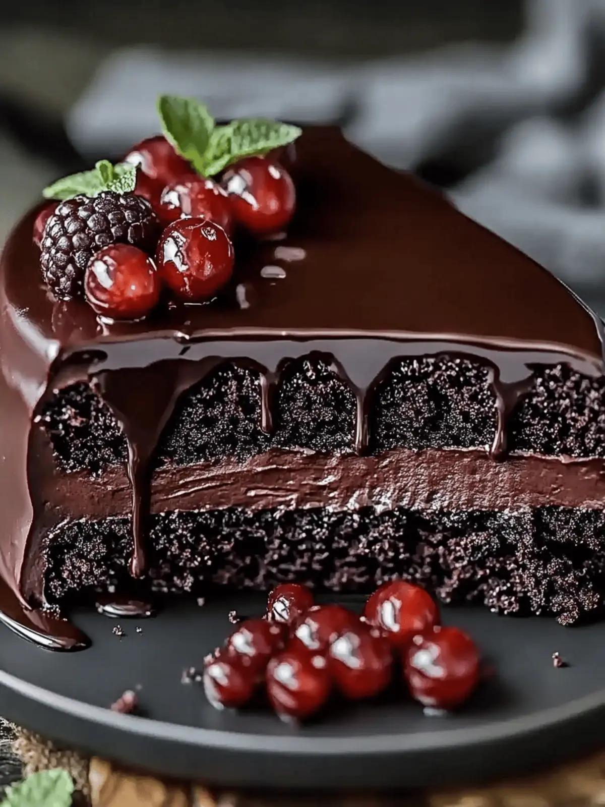 Easy Dark Chocolate Cake