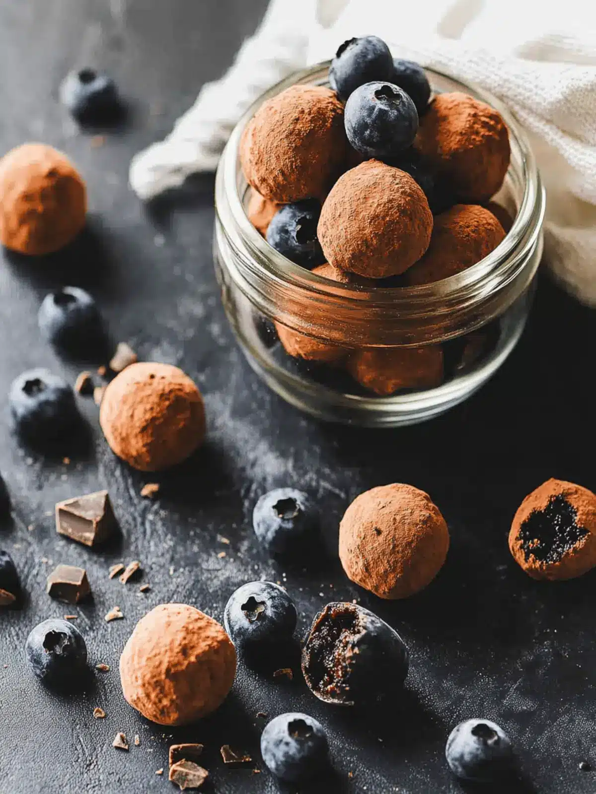 Decadent Vegan Chocolate Truffles with Blueberries You’ll Love