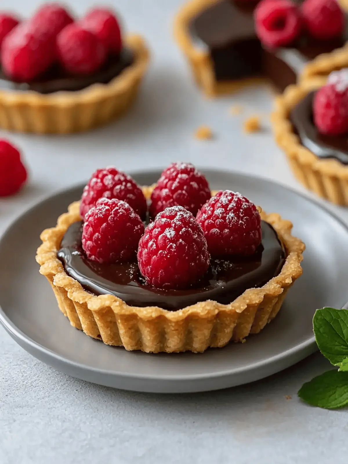 Mini Chocolate Raspberry Tarts