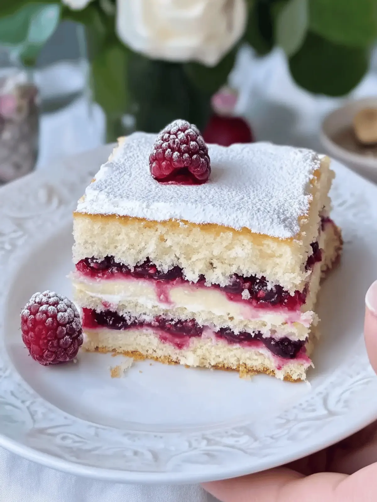 Vanilla Custard Cake with Berry Filling
