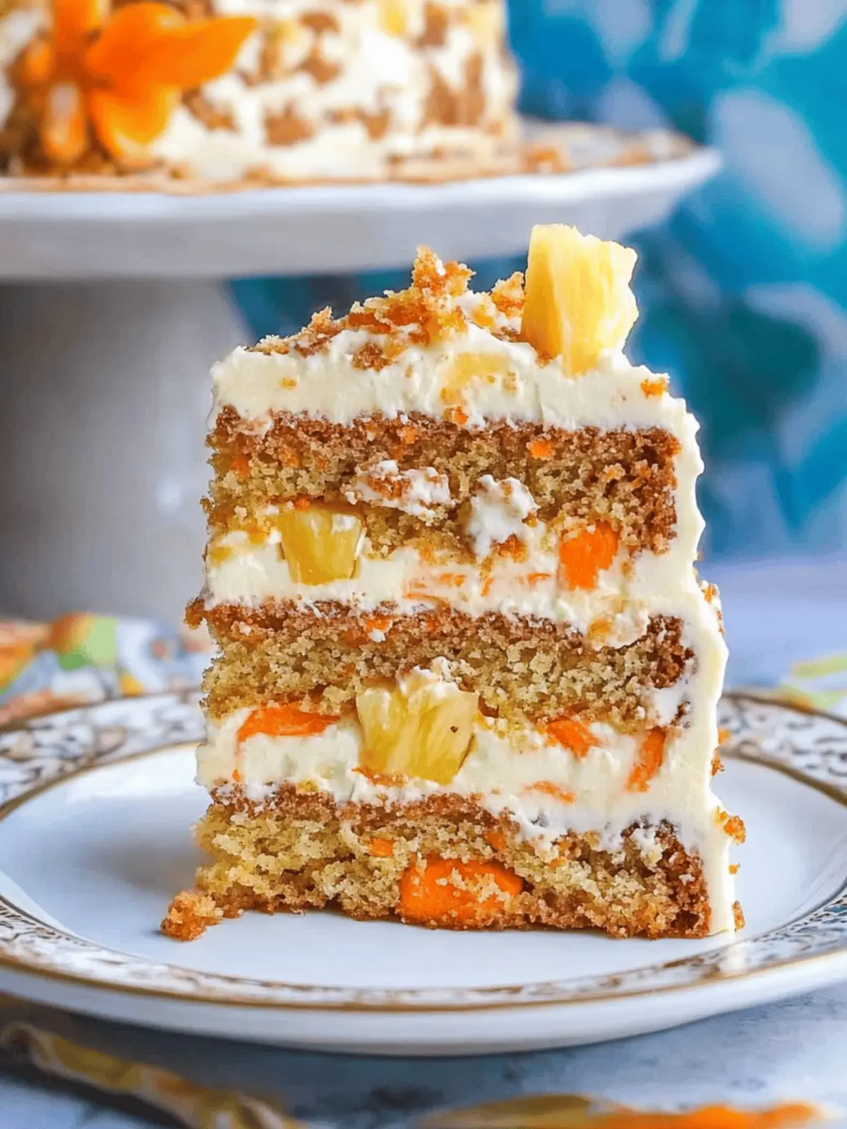 Pineapple Carrot Cream Cake