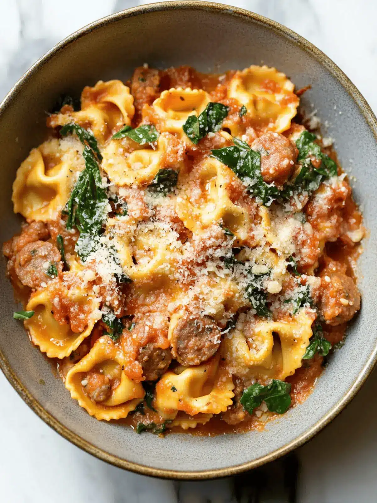 One Pan Tortellini with Sausage