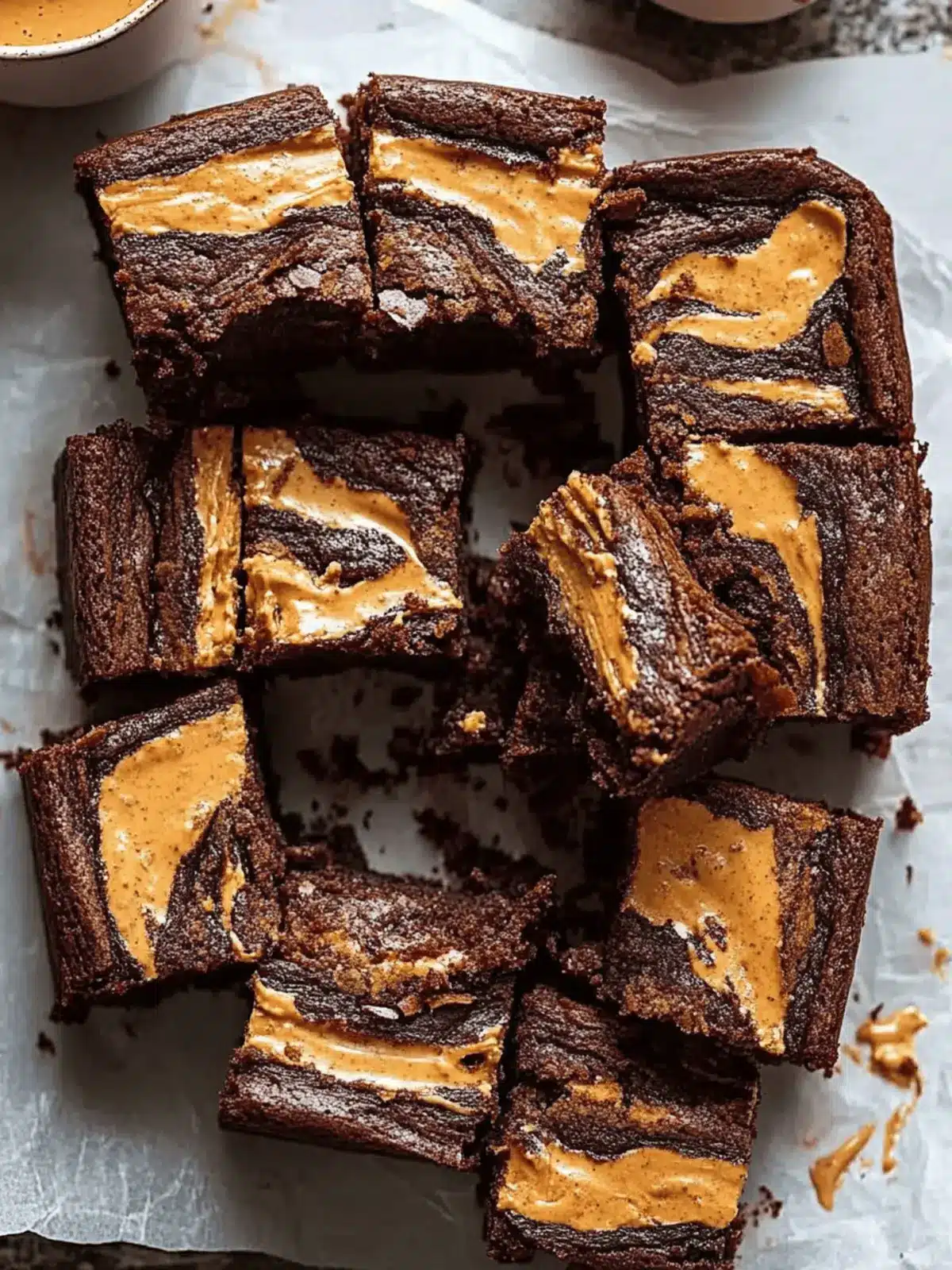 Peanut Butter Stuffed Brownies