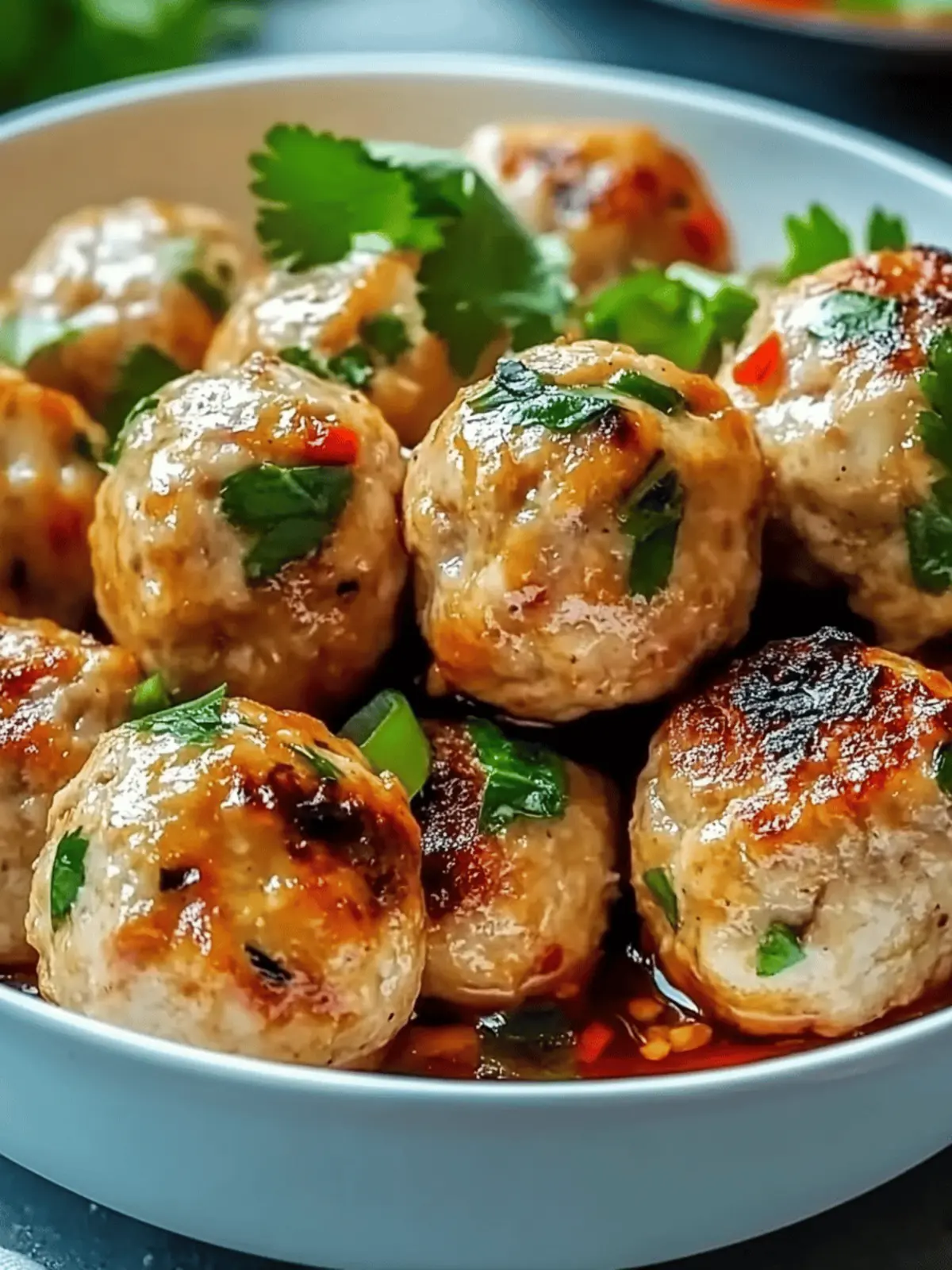 Easy Thai Baked Chicken Meatballs