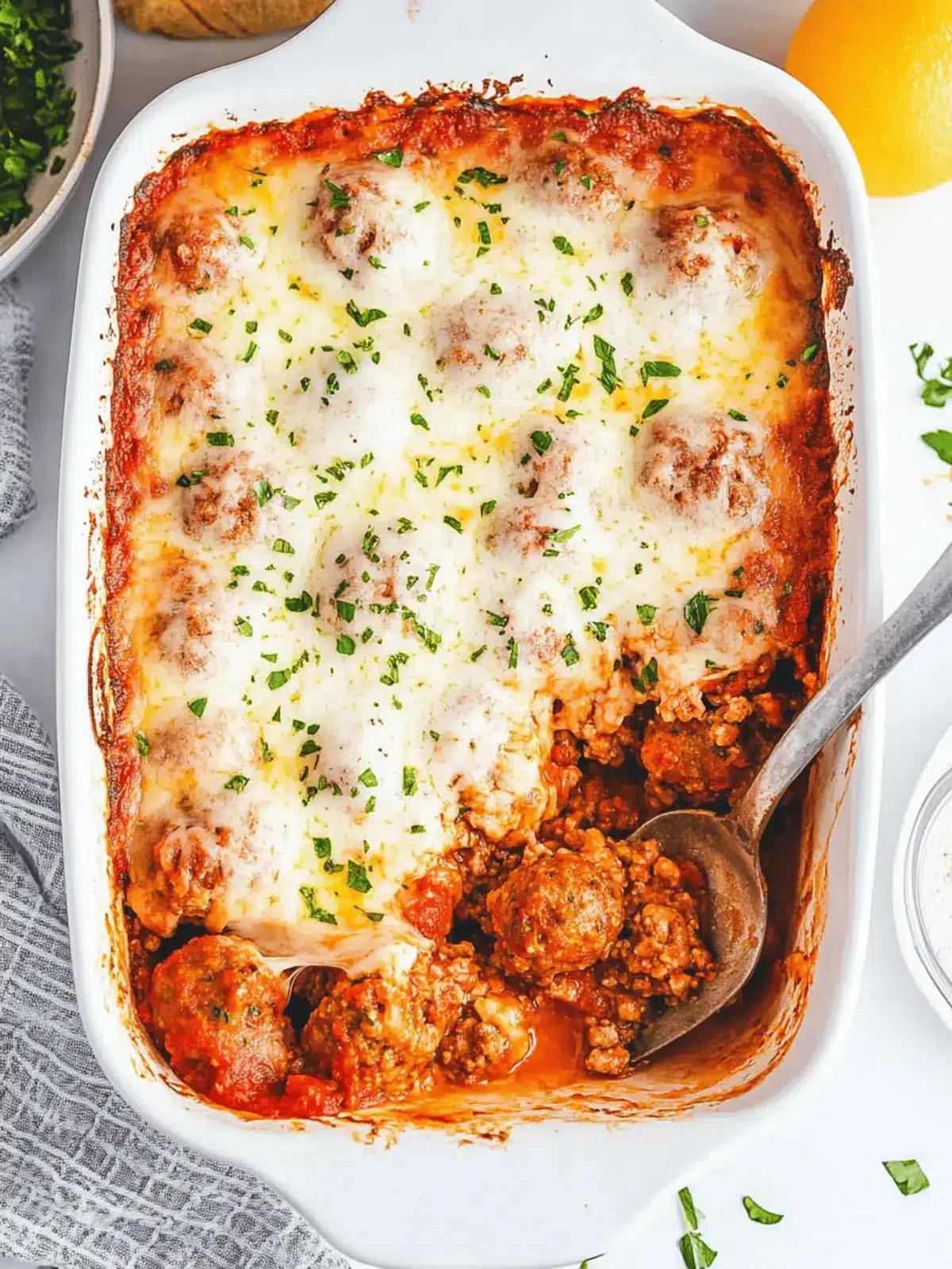 Meatball Parmesan Casserole
