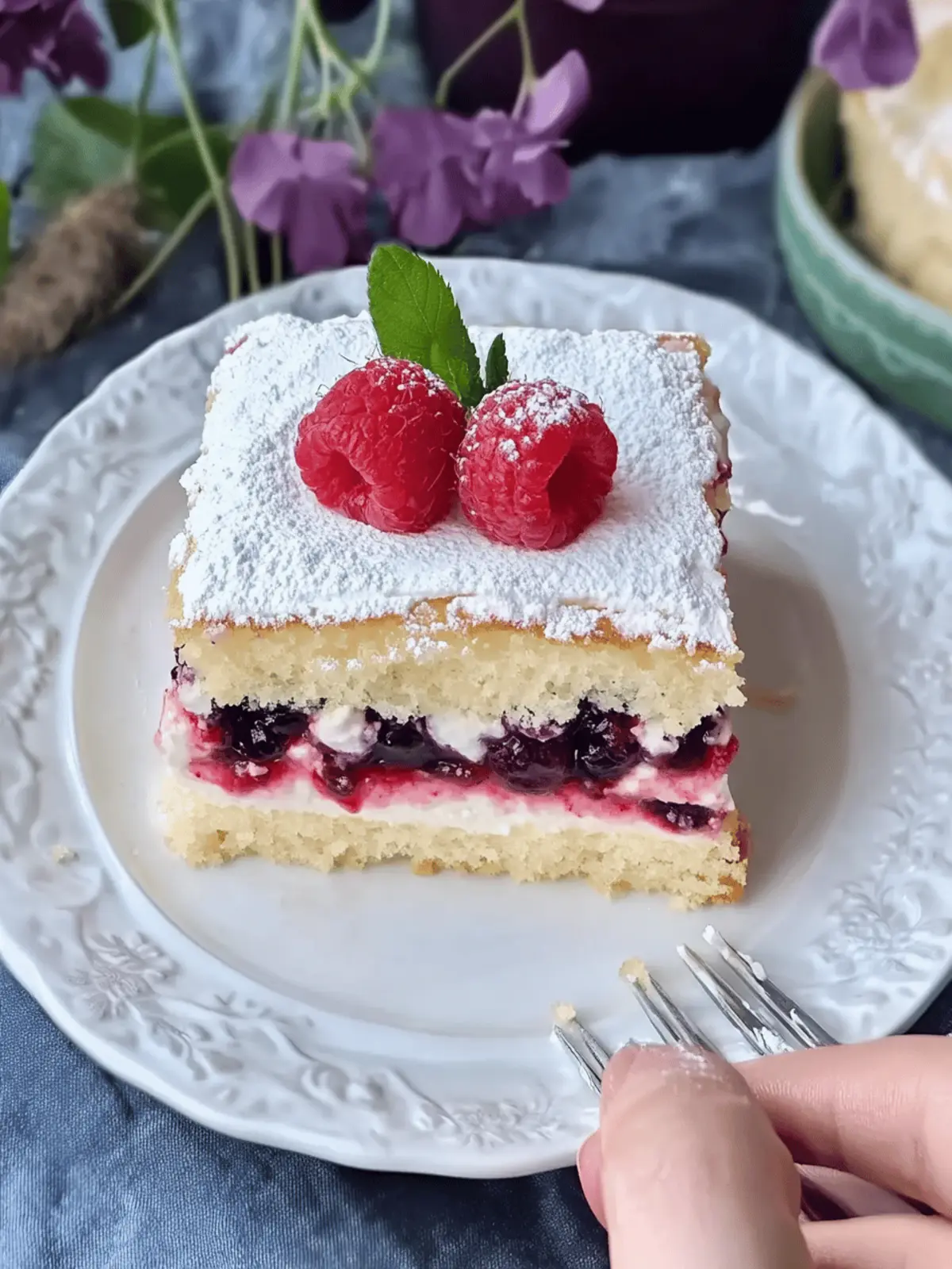 Vanilla Custard Cake with Berry Filling