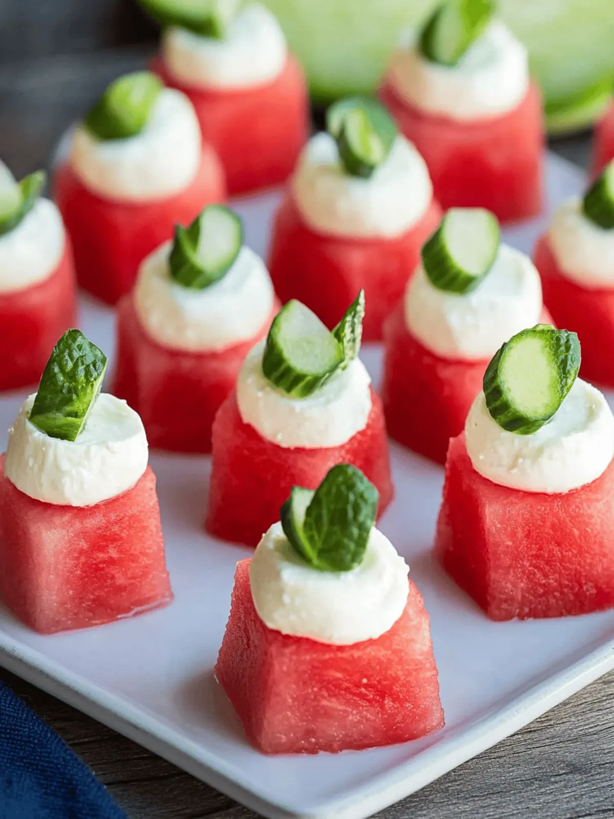 Summer Watermelon Goat Cheese Appetizer