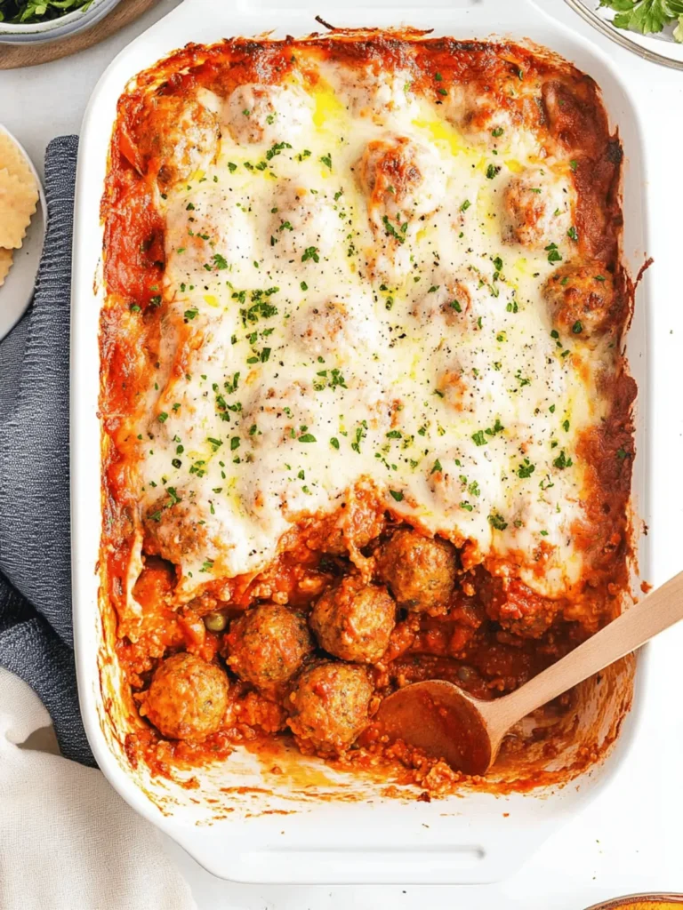 Meatball Parmesan Casserole