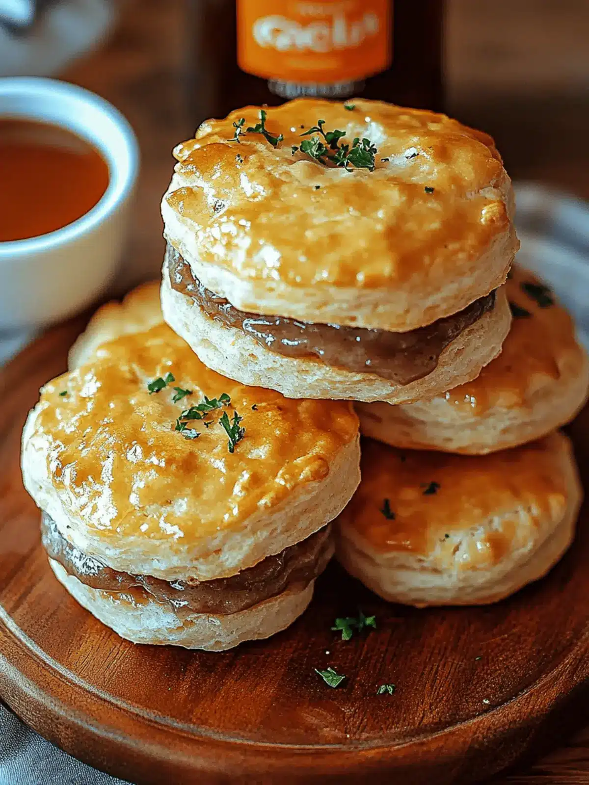 Baked French Dip Biscuits