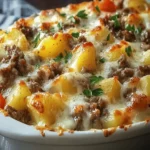 Crockpot Cheesesteak Potato Casserole