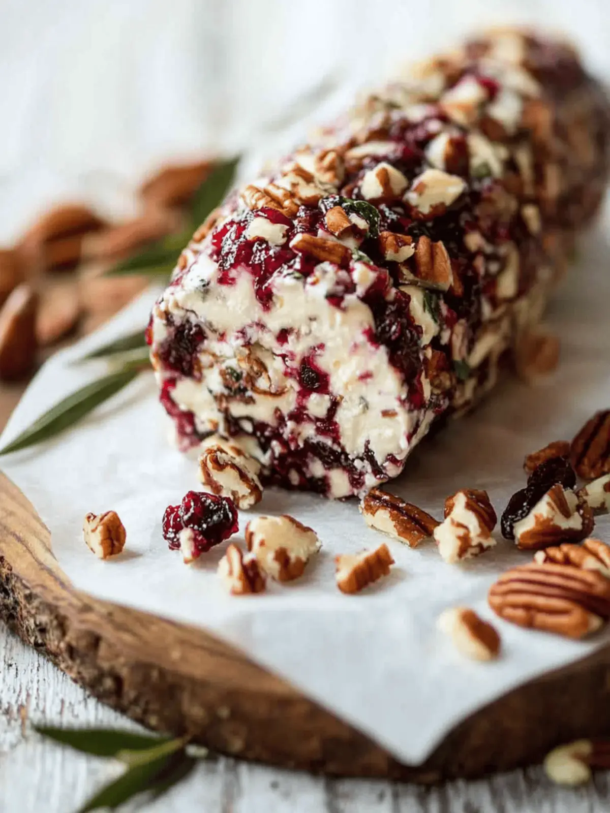 Cranberry Pecan Cheese Log