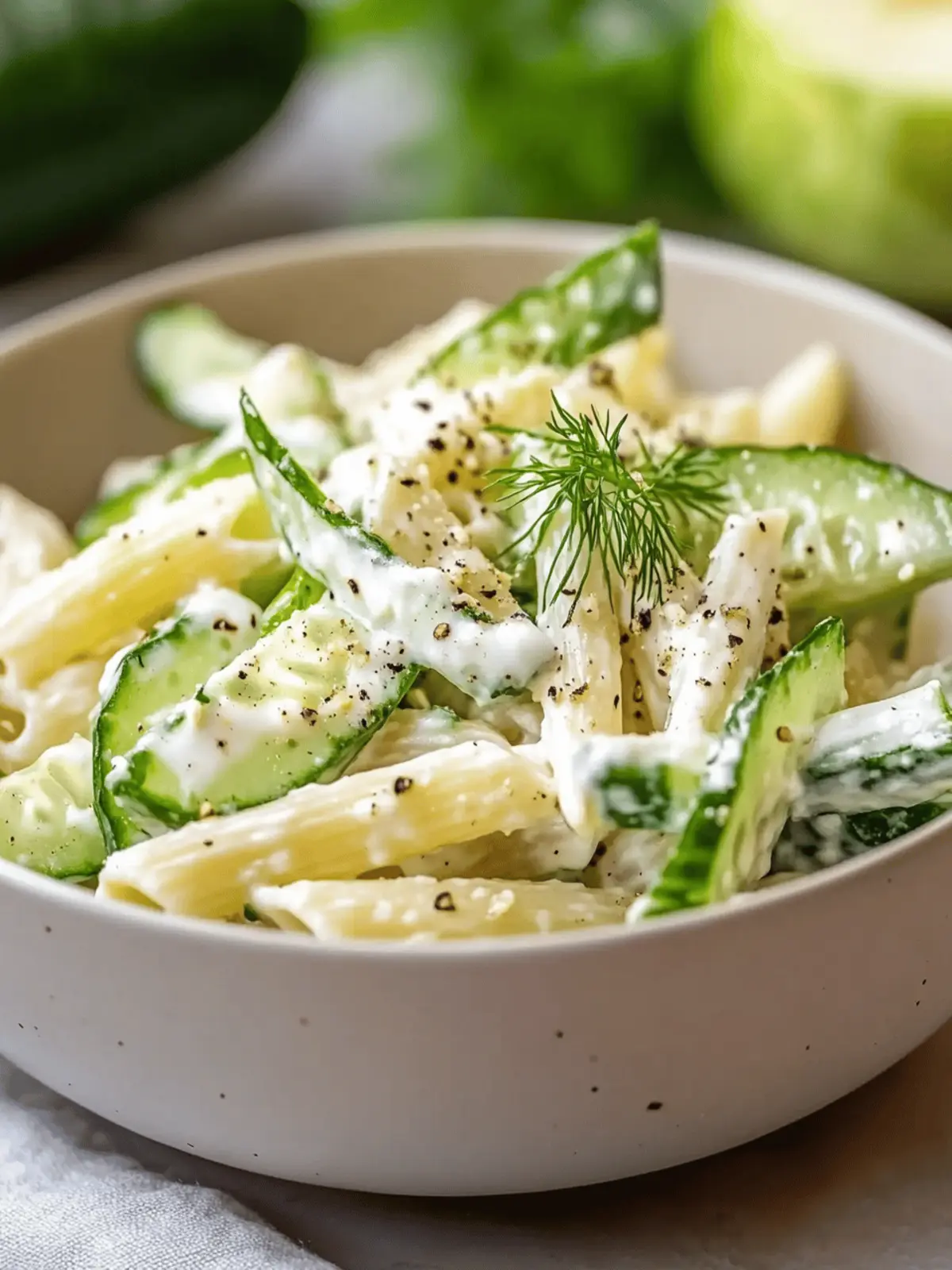 Healthy Cucumber Pasta Salad