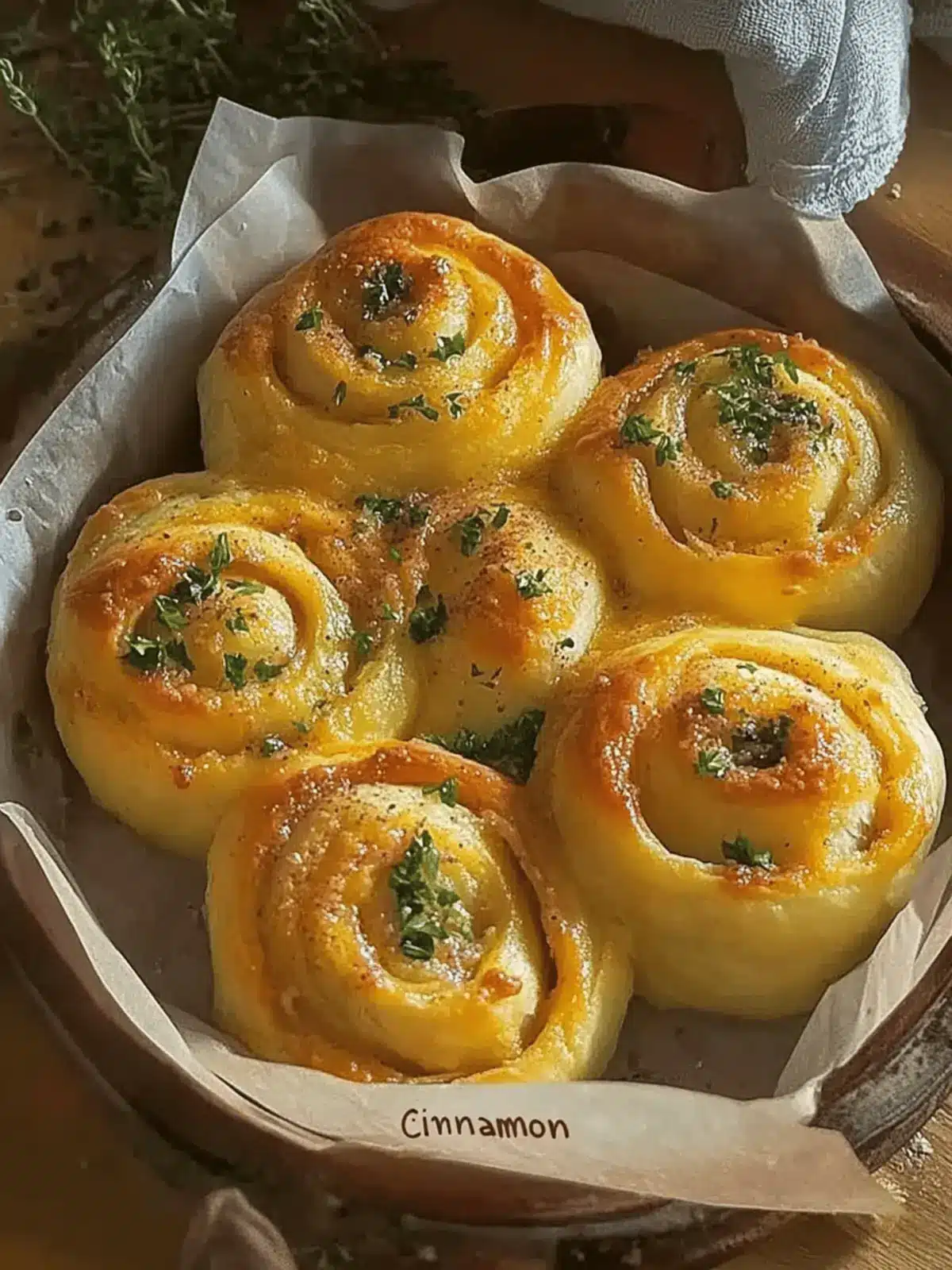 Cheesy Garlic Bread “Cinnamon” Rolls
