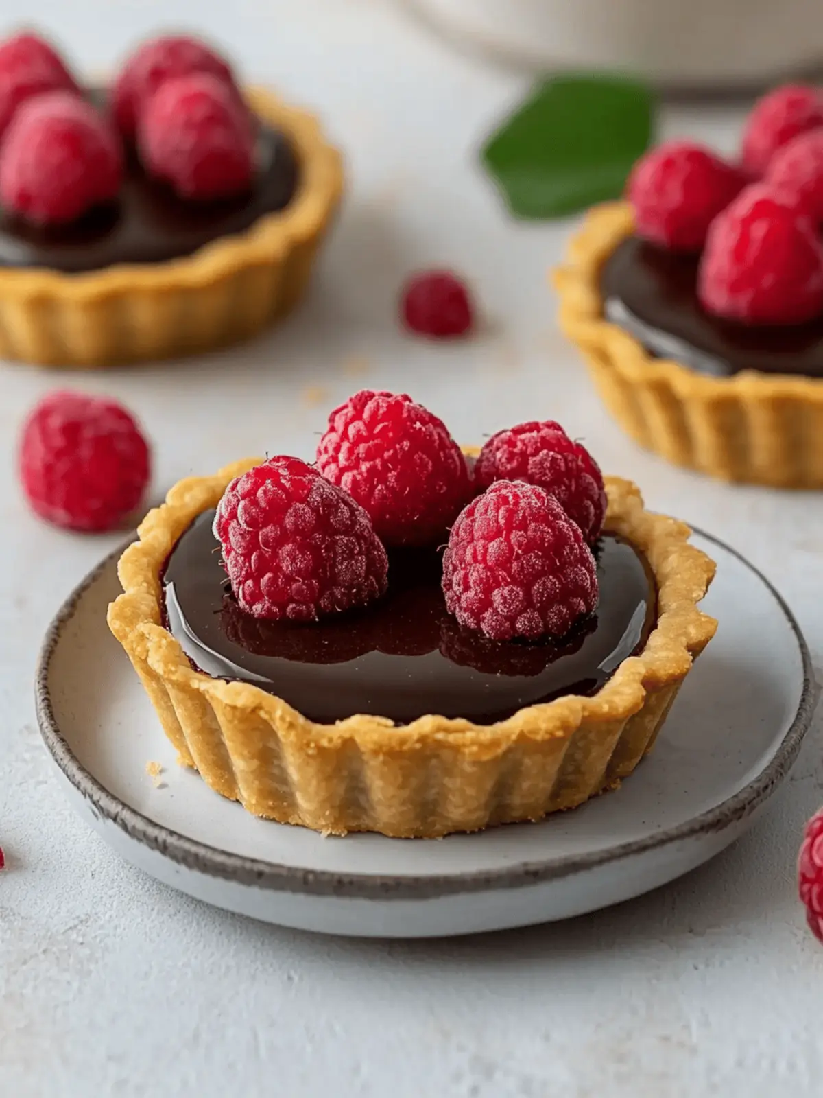 Mini Chocolate Raspberry Tarts