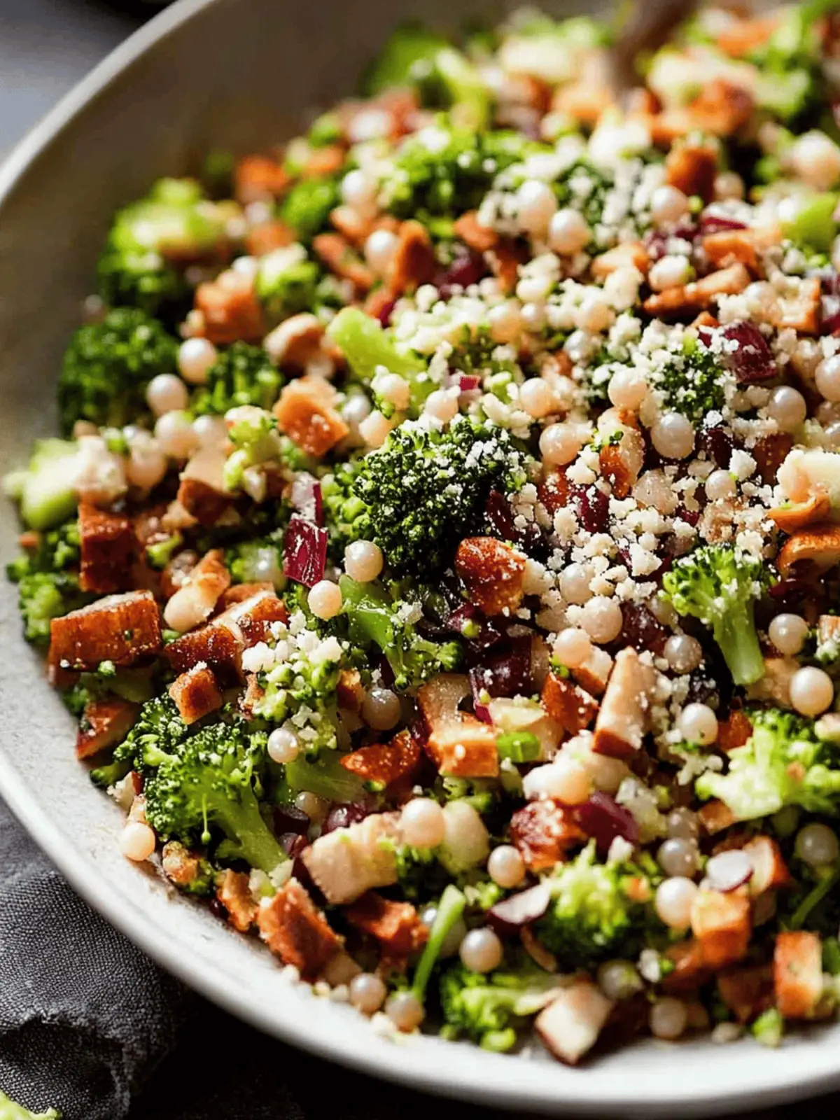 Broccoli Pearl Crunch Salad