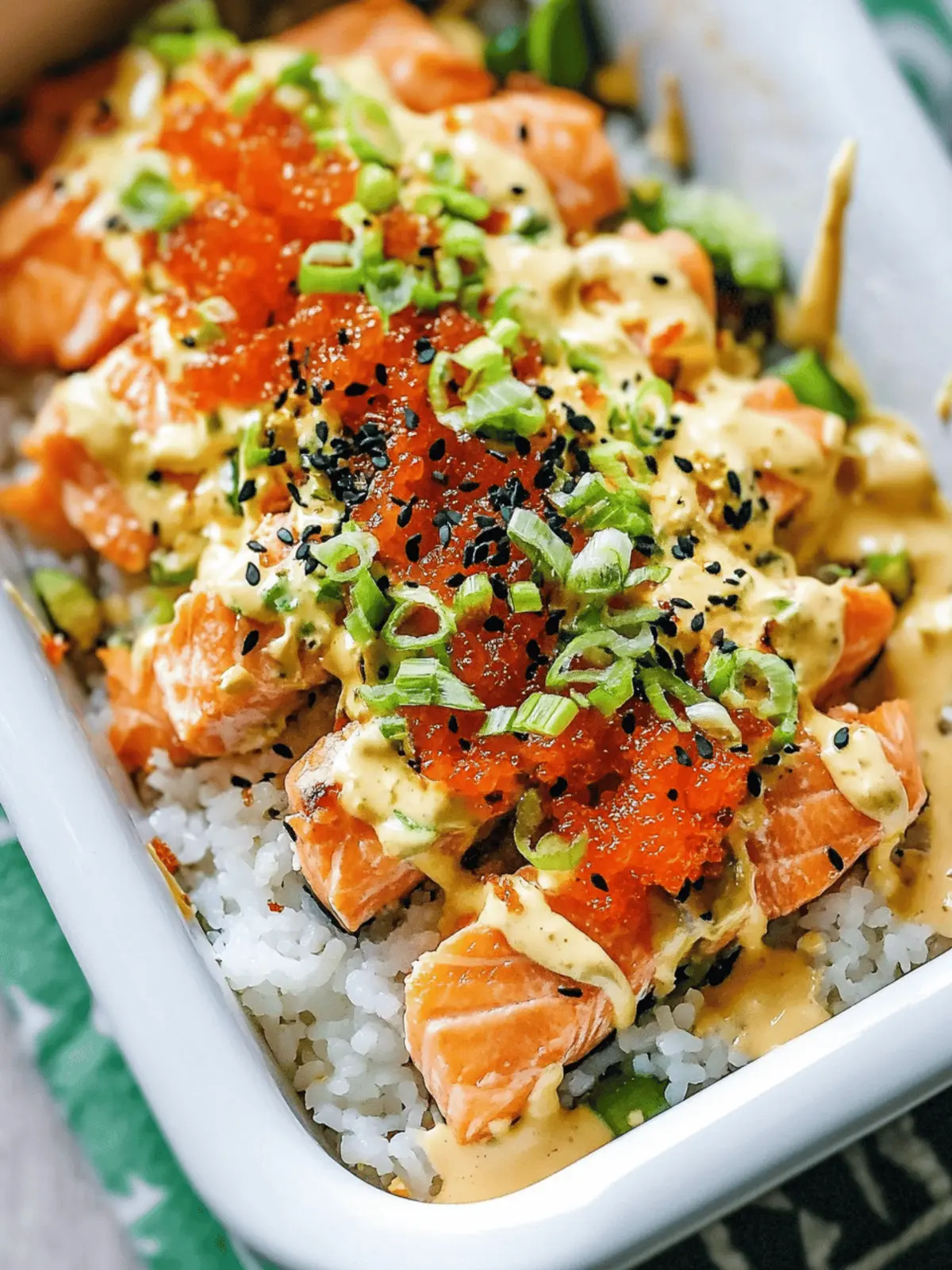 Teriyaki Salmon Sushi Bake for Two