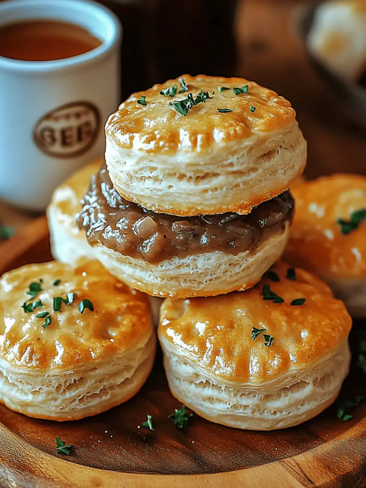 Baked French Dip Biscuits