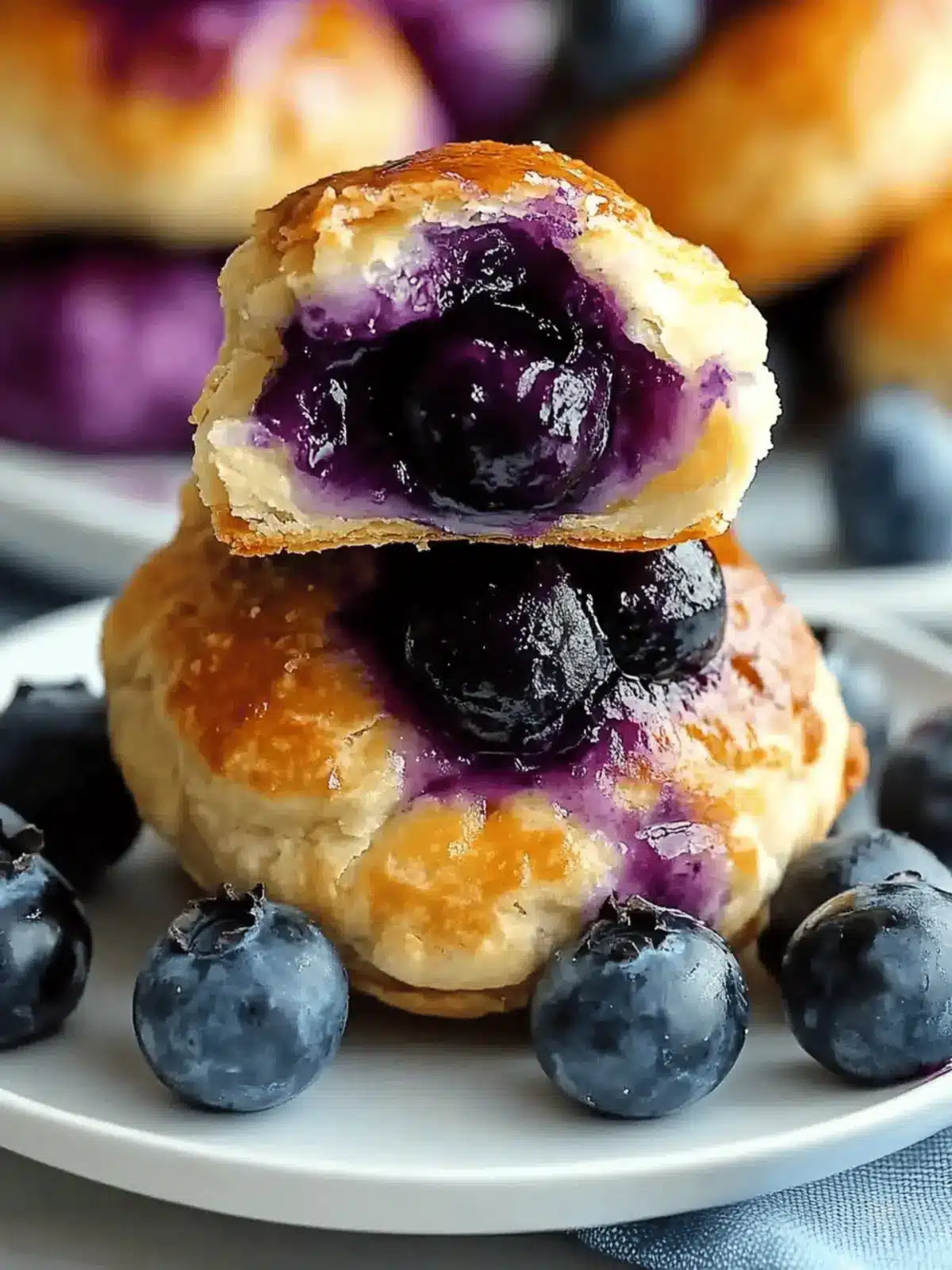 4 Ingredient Blueberry Pie Bombs