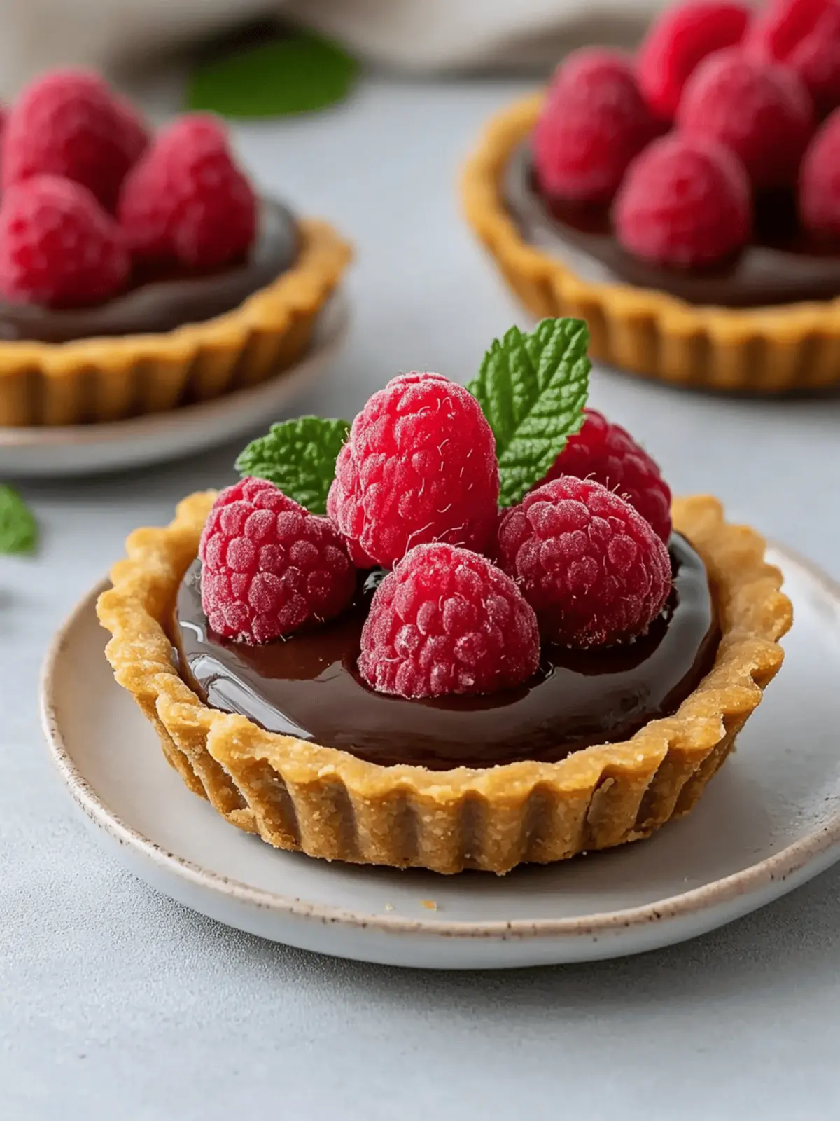 Mini Chocolate Raspberry Tarts