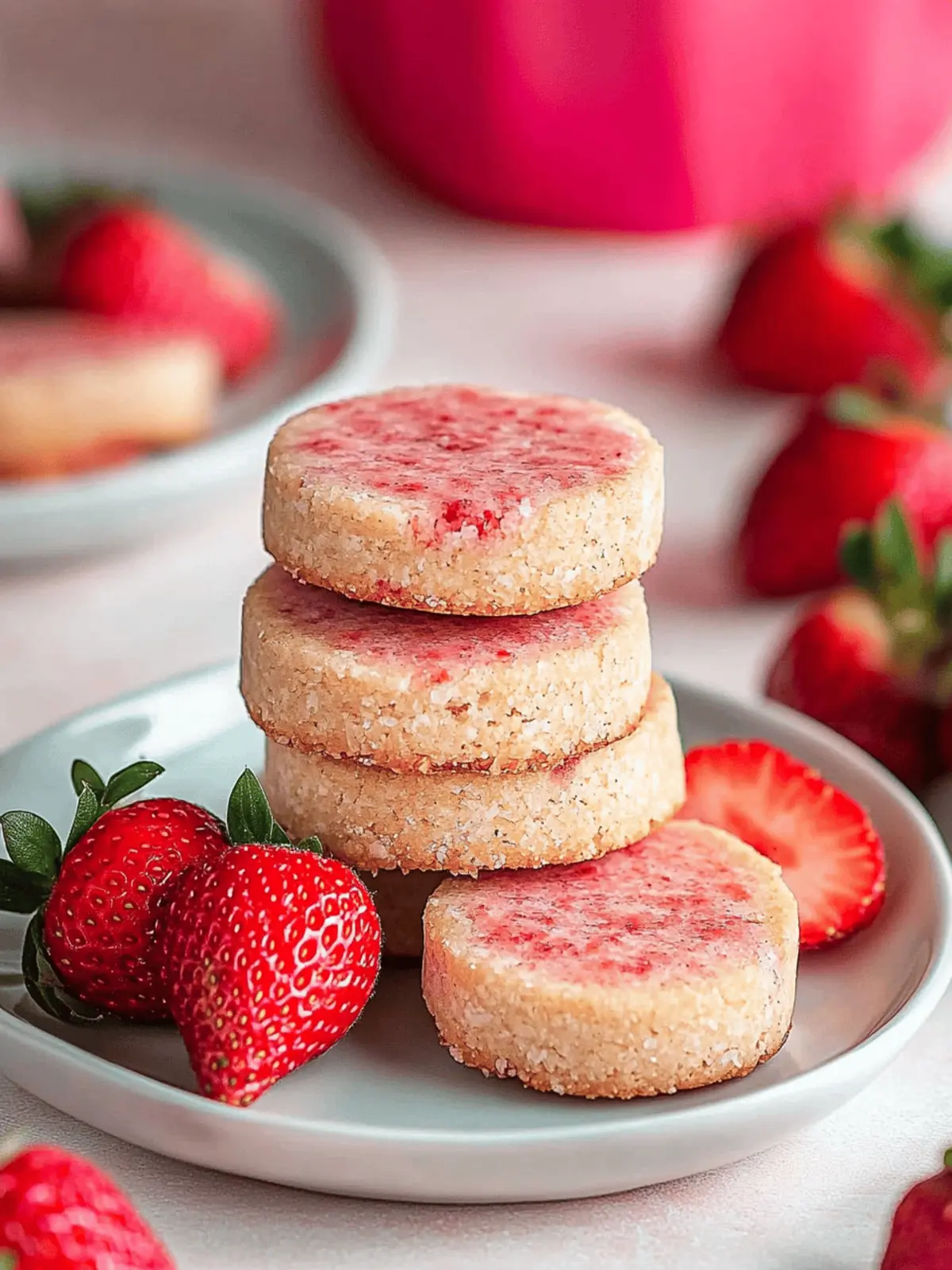Strawberry Shortbread Cookies