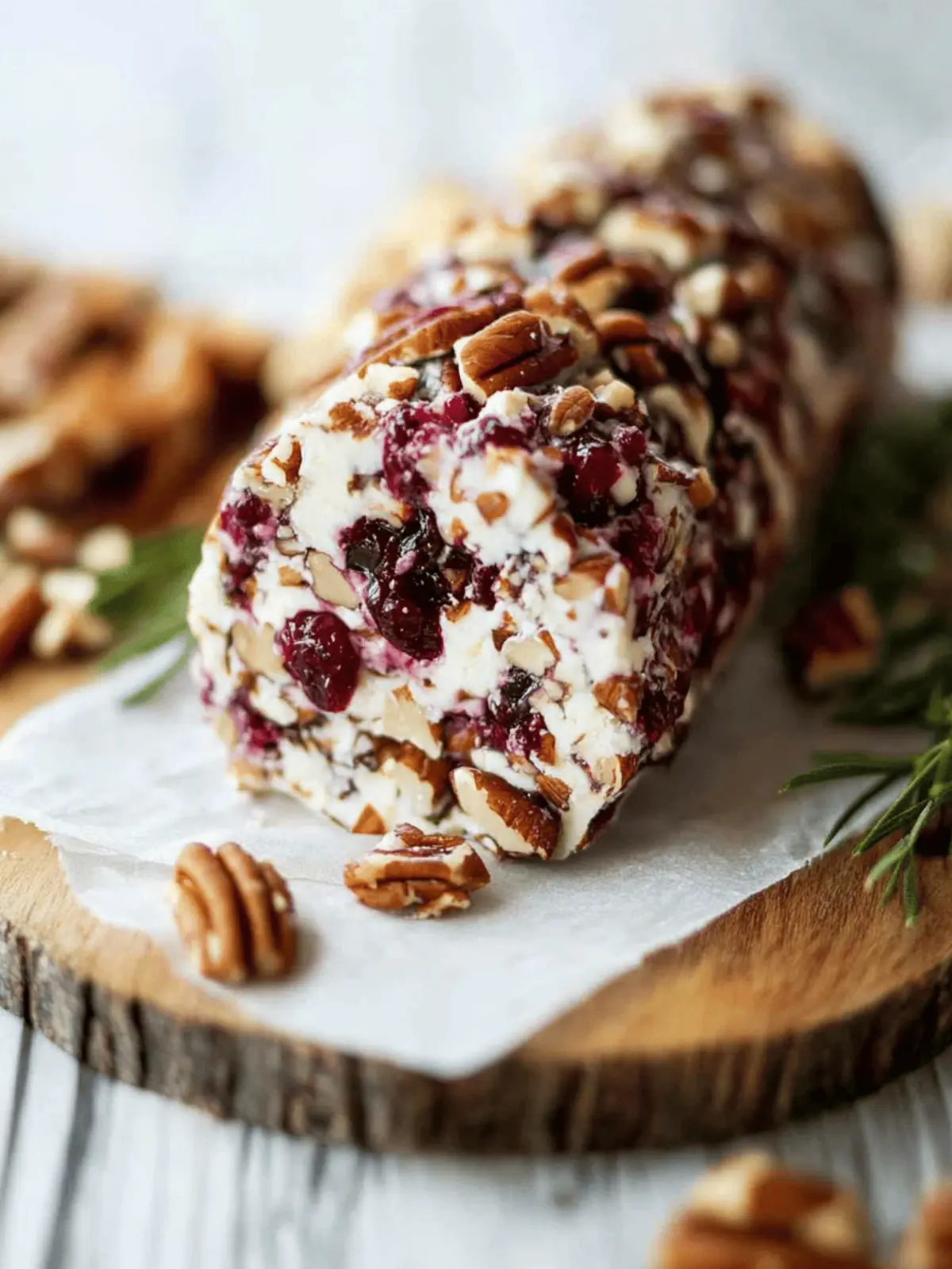 Cranberry Pecan Cheese Log