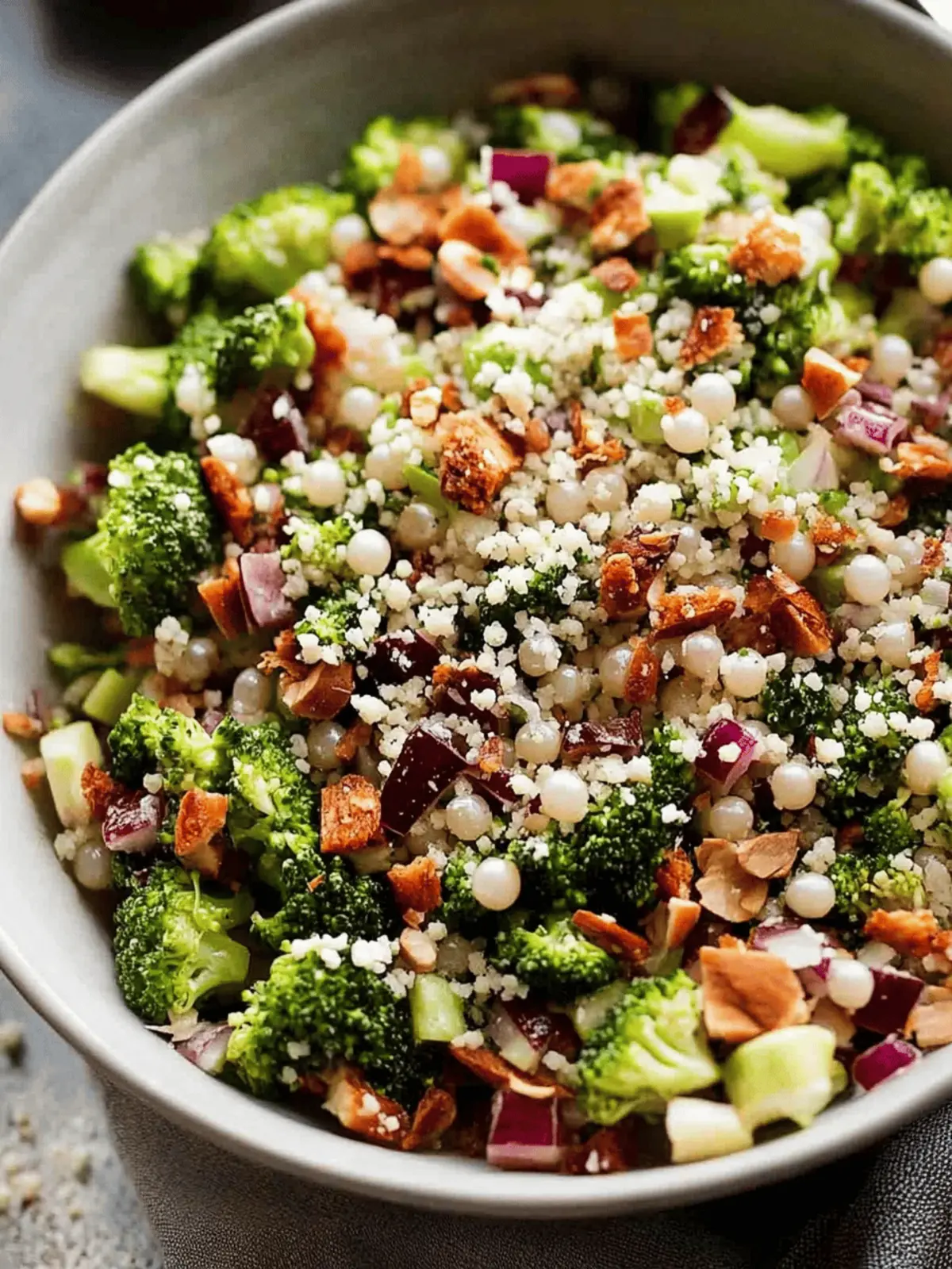 Broccoli Pearl Crunch Salad