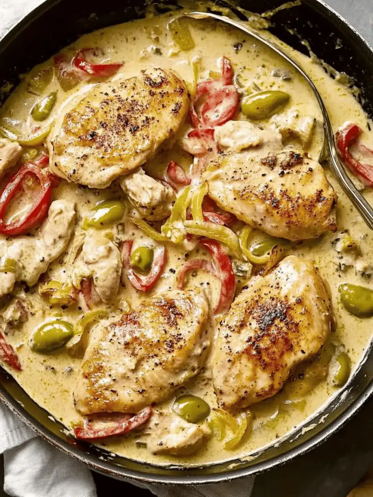 One-Pan Creamy Pepperoncini Chicken