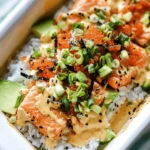Teriyaki Salmon Sushi Bake for Two