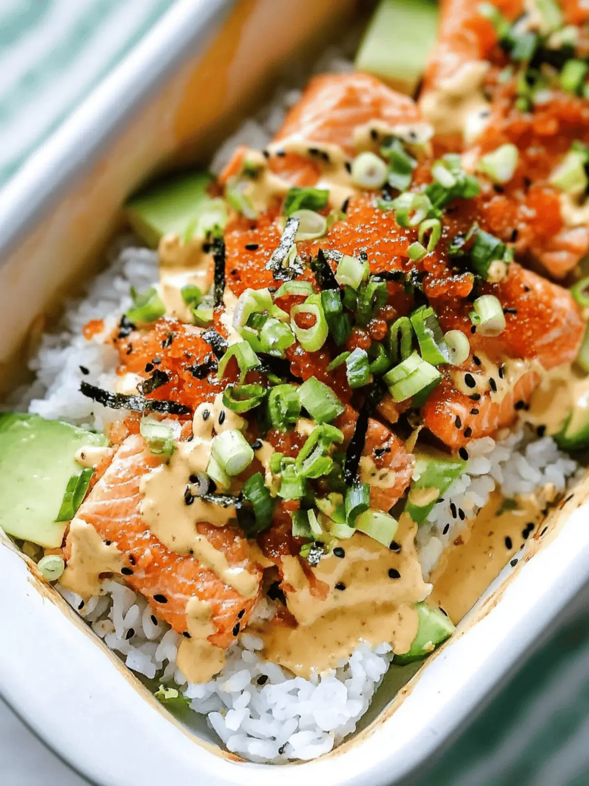 Teriyaki Salmon Sushi Bake for Two - Date Night Delight! 5 Teriyaki Salmon Sushi Bake for Two