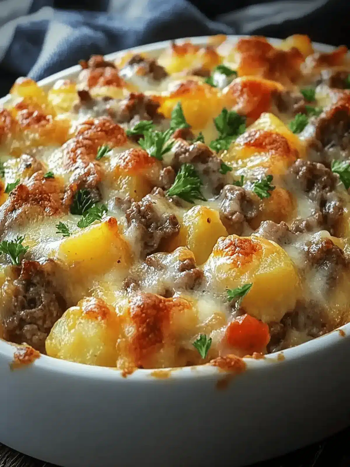 Crockpot Cheesesteak Potato Casserole