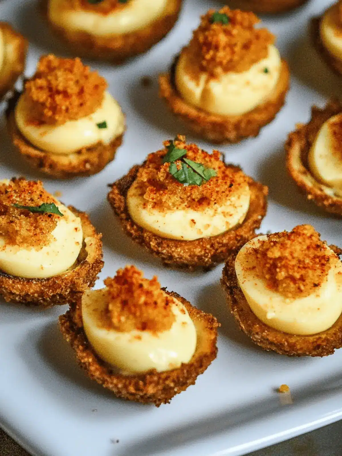 Cajun Style Fried Deviled Eggs