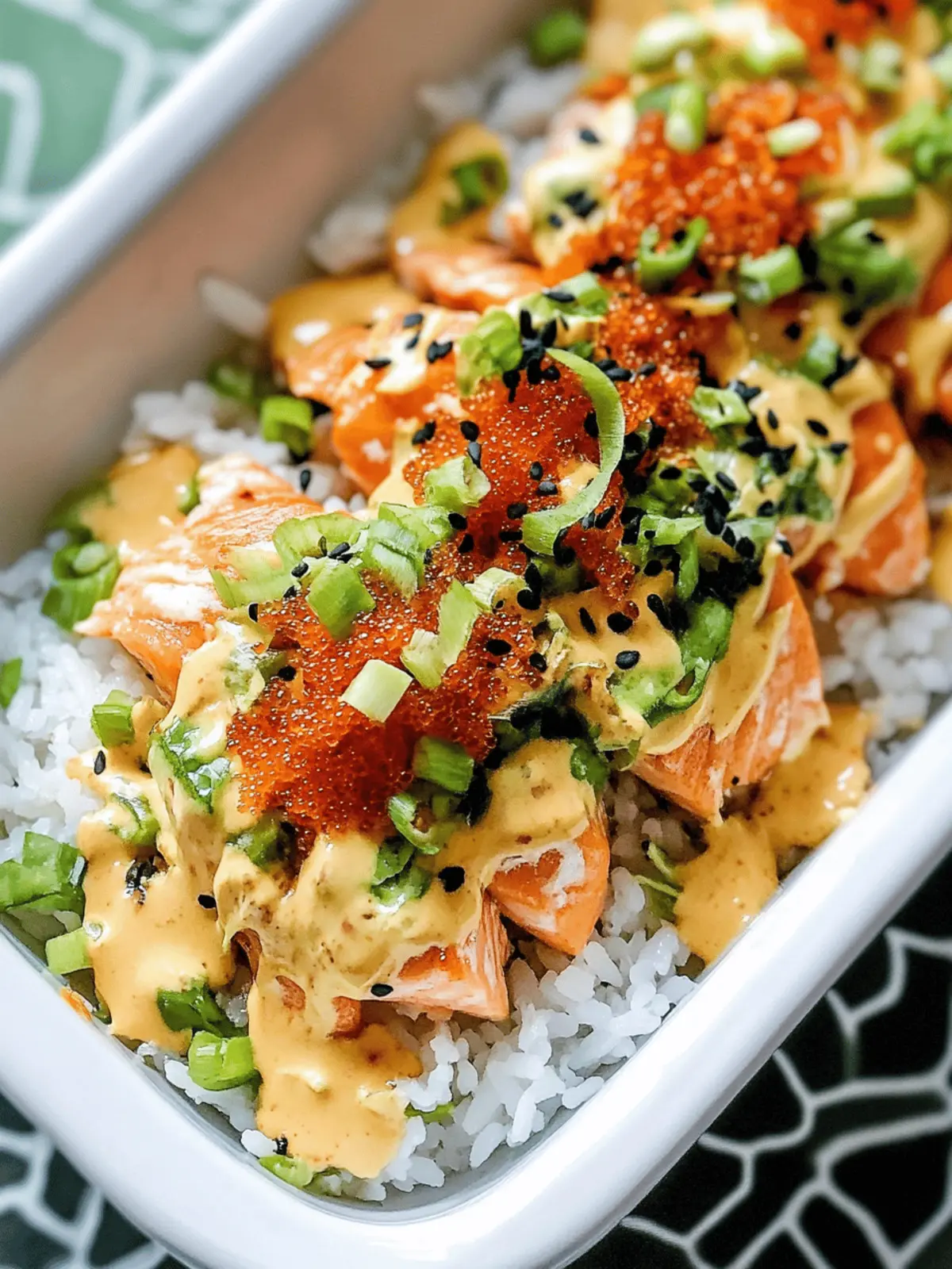 Teriyaki Salmon Sushi Bake for Two