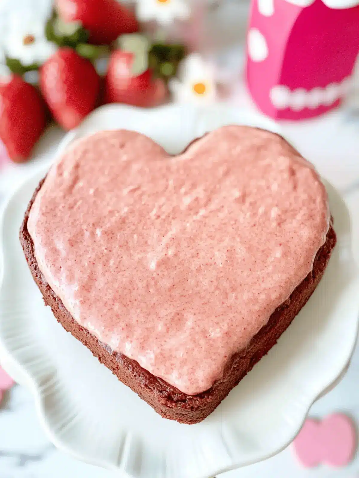 Strawberry Sweetheart Brownies