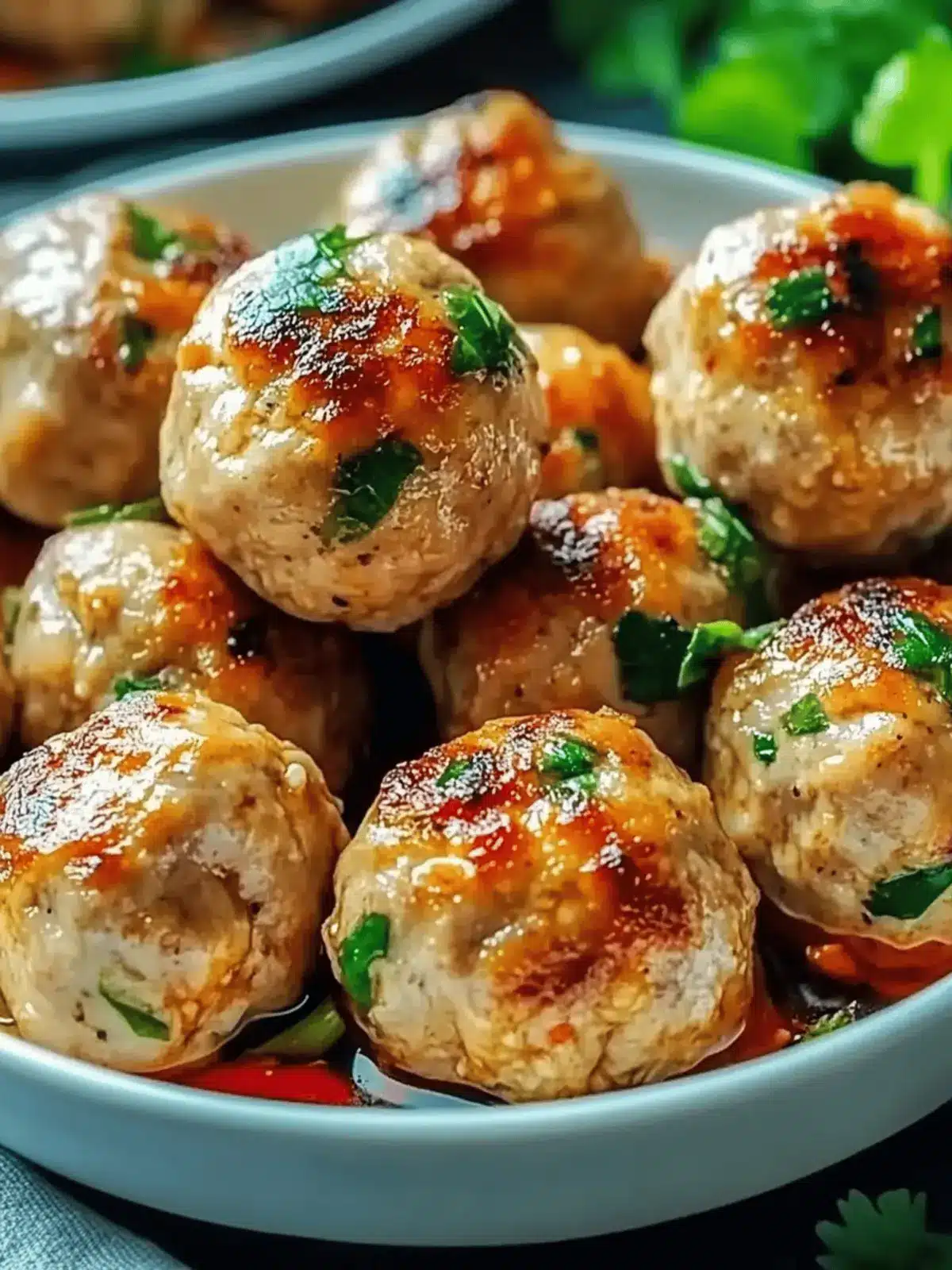 Easy Thai Baked Chicken Meatballs