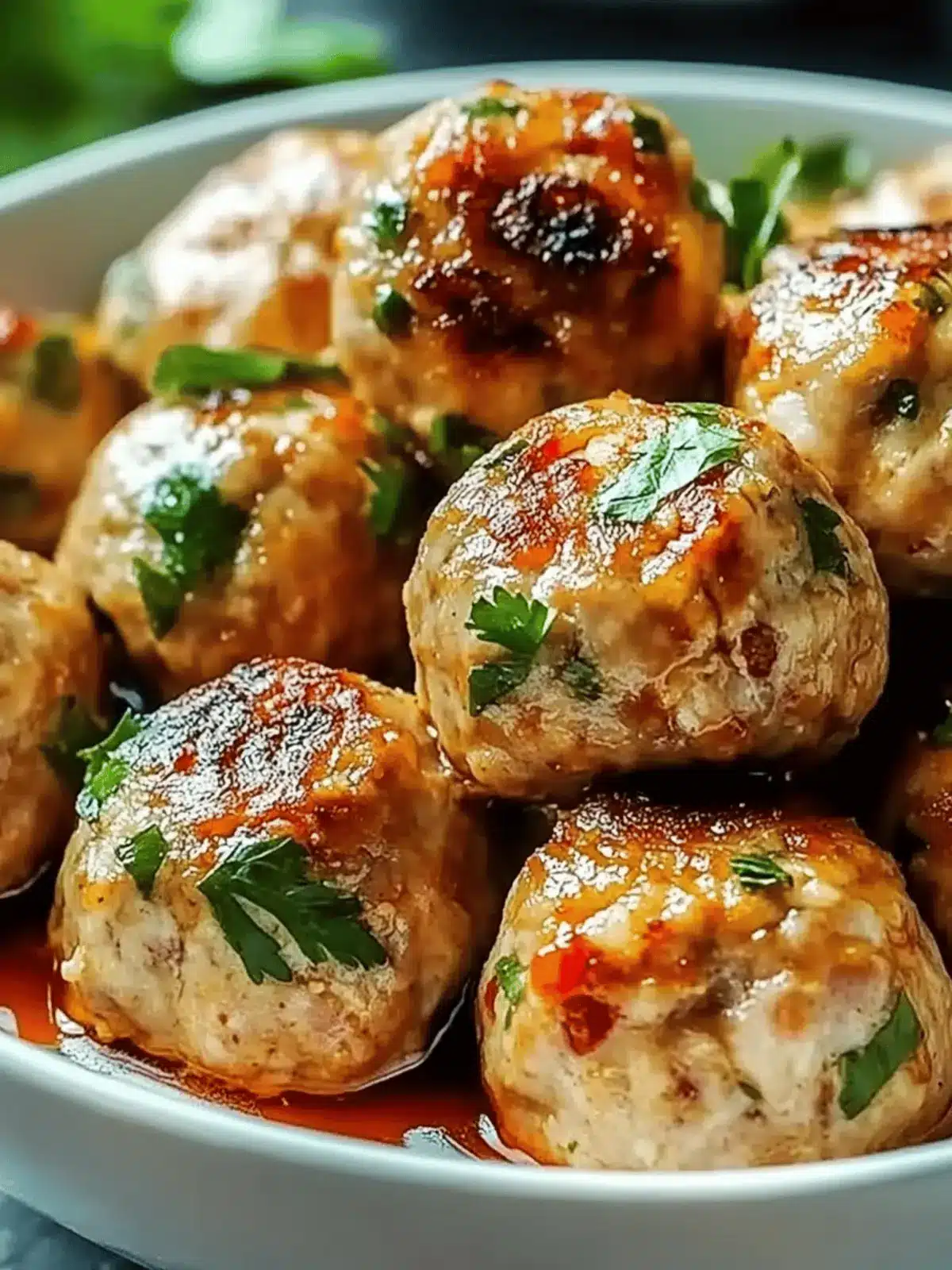 Easy Thai Baked Chicken Meatballs