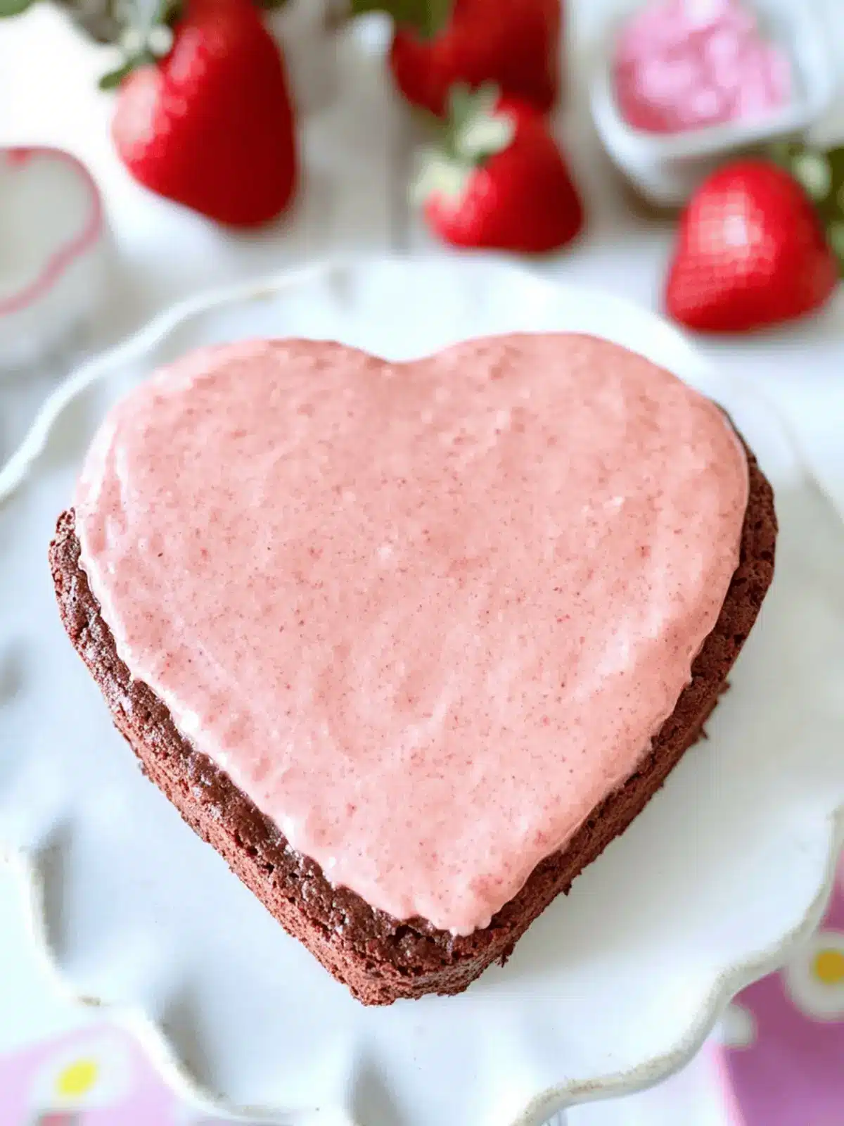 Strawberry Sweetheart Brownies