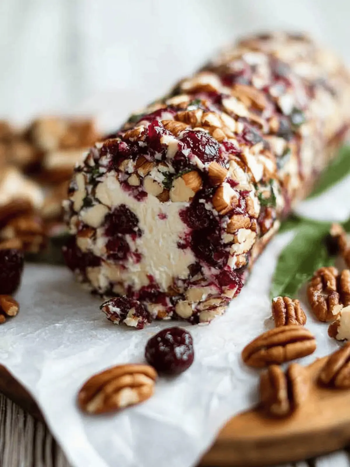 Cranberry Pecan Cheese Log