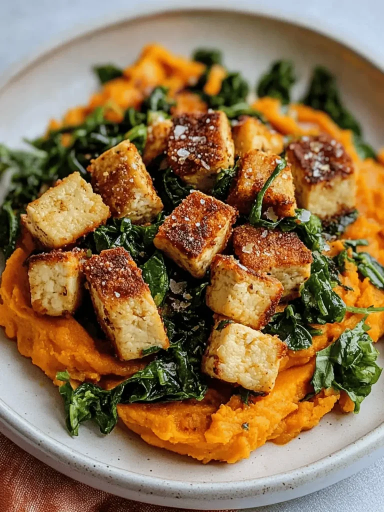 Maple Miso Whipped Sweet Potatoes with Cornmeal Crusted Tofu