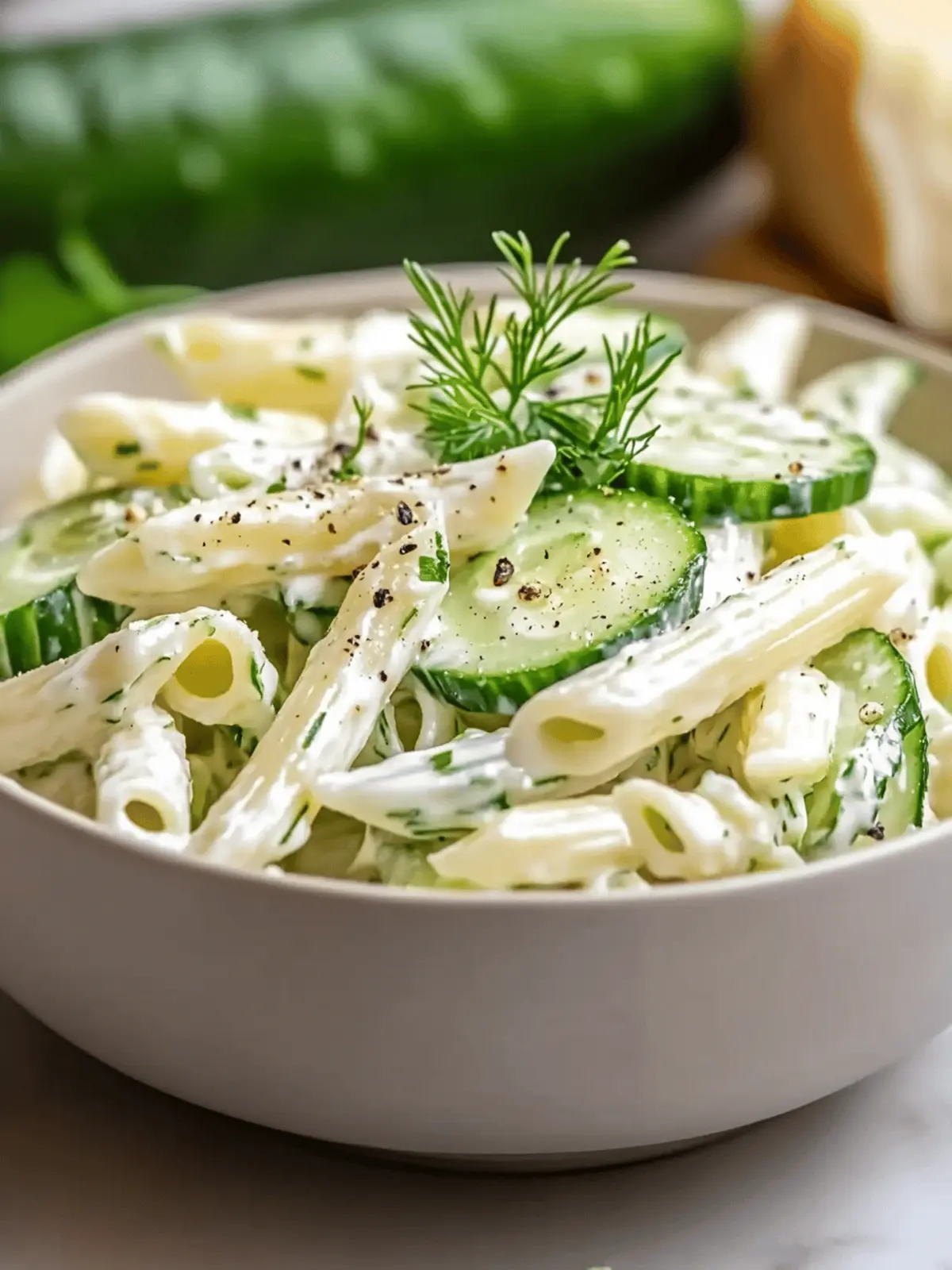 Healthy Cucumber Pasta Salad