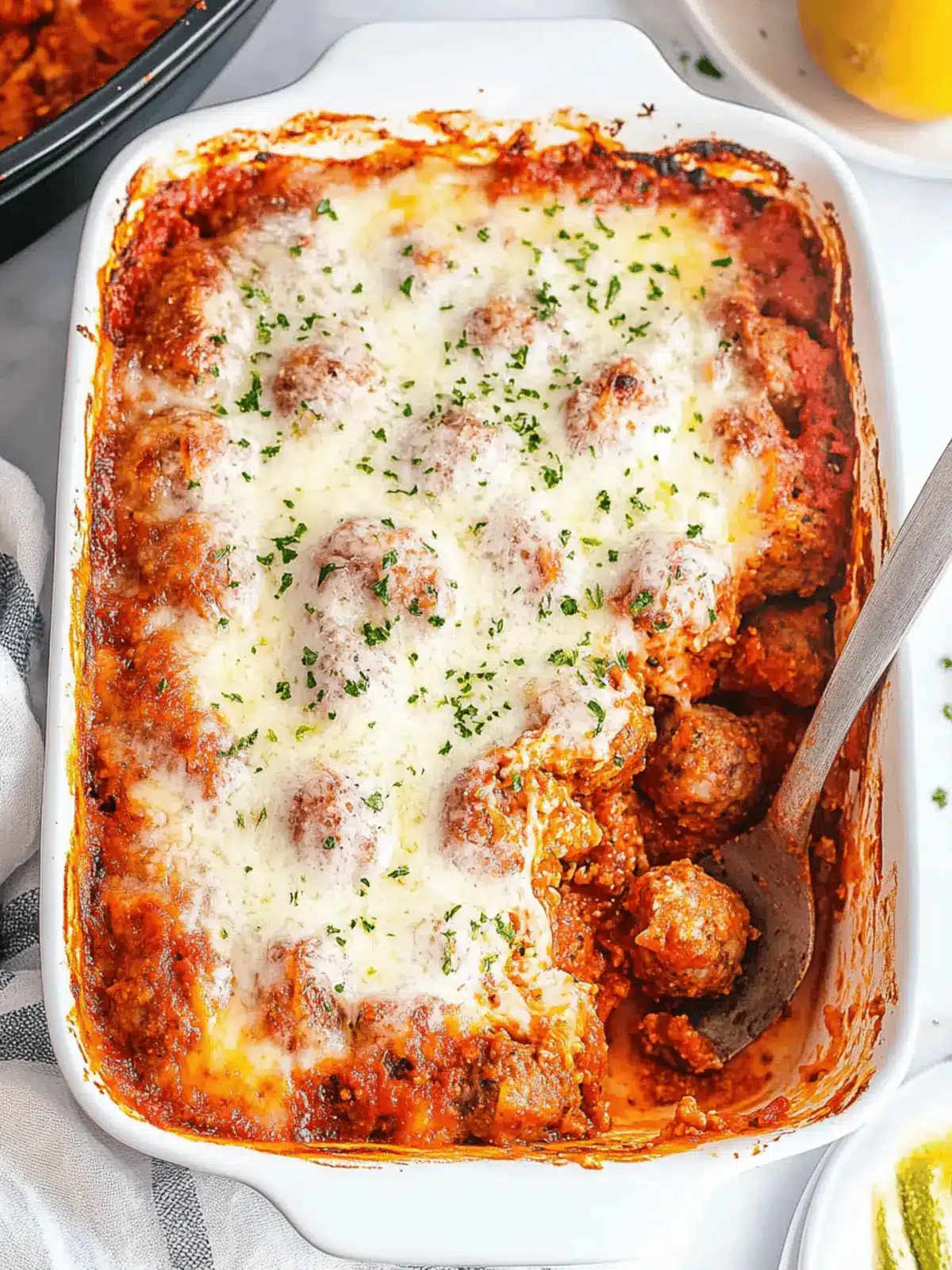 Meatball Parmesan Casserole