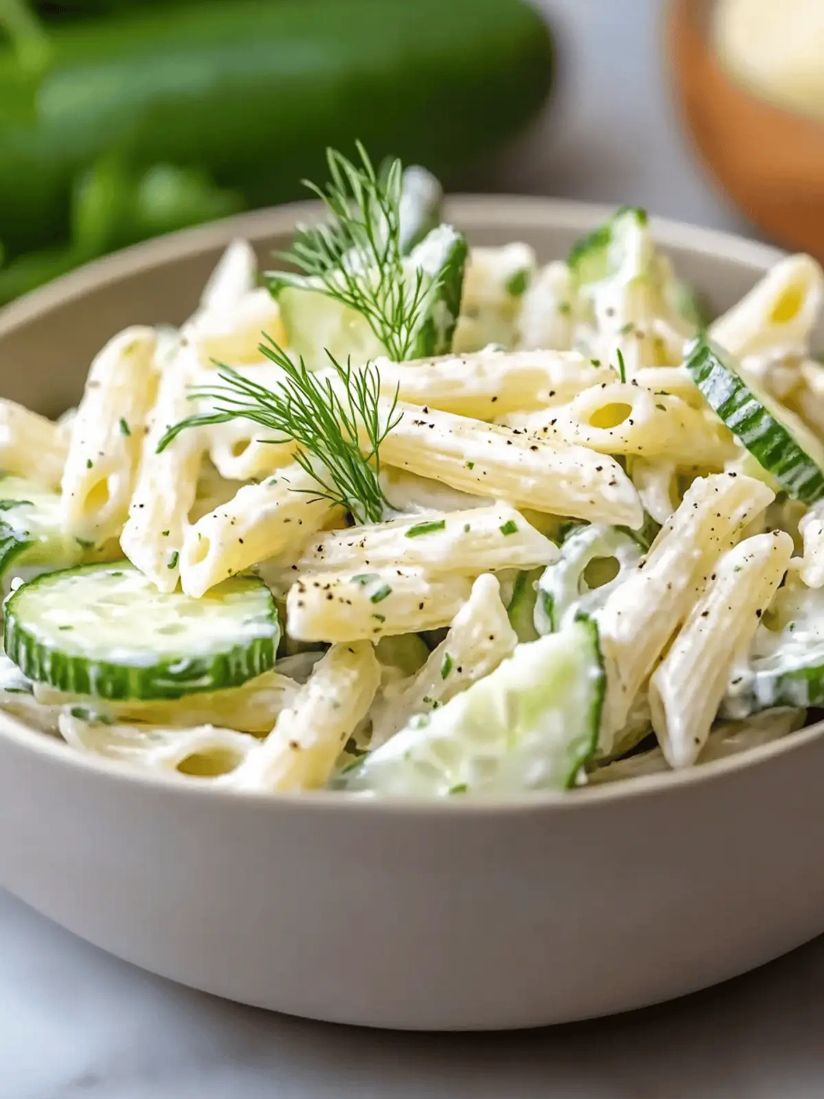 Healthy Cucumber Pasta Salad