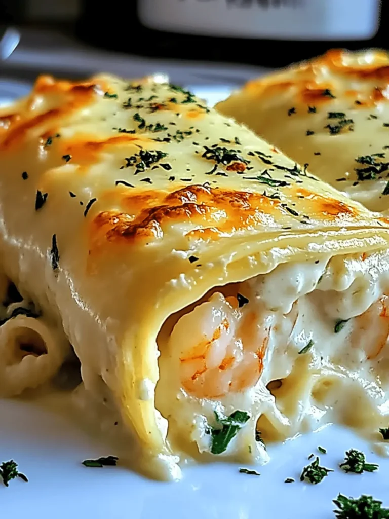 Shrimp & Crab Alfredo Lasagna Roll