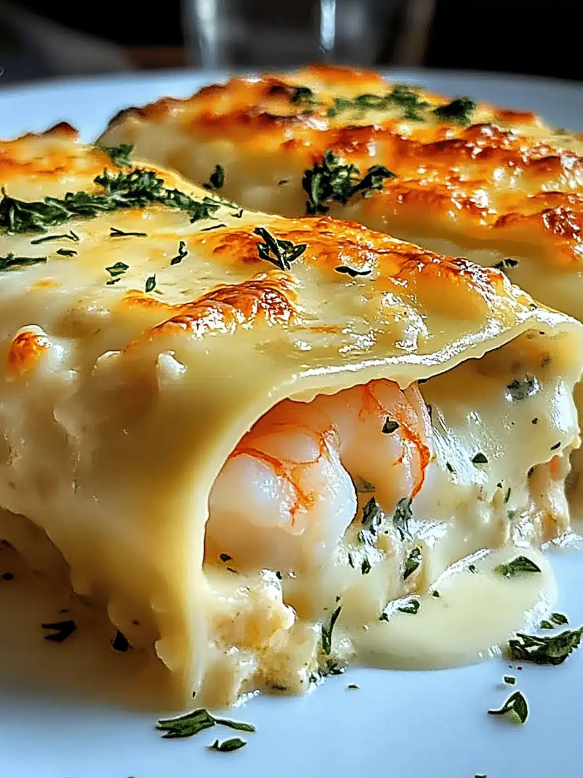 Shrimp & Crab Alfredo Lasagna Roll