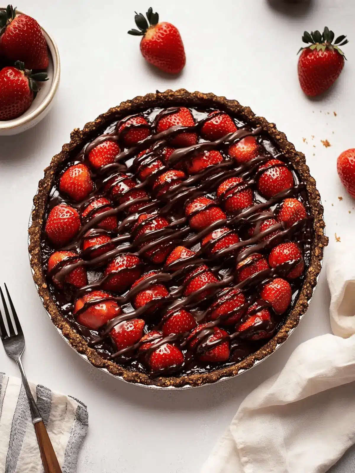 Chocolate Covered Strawberry Pie